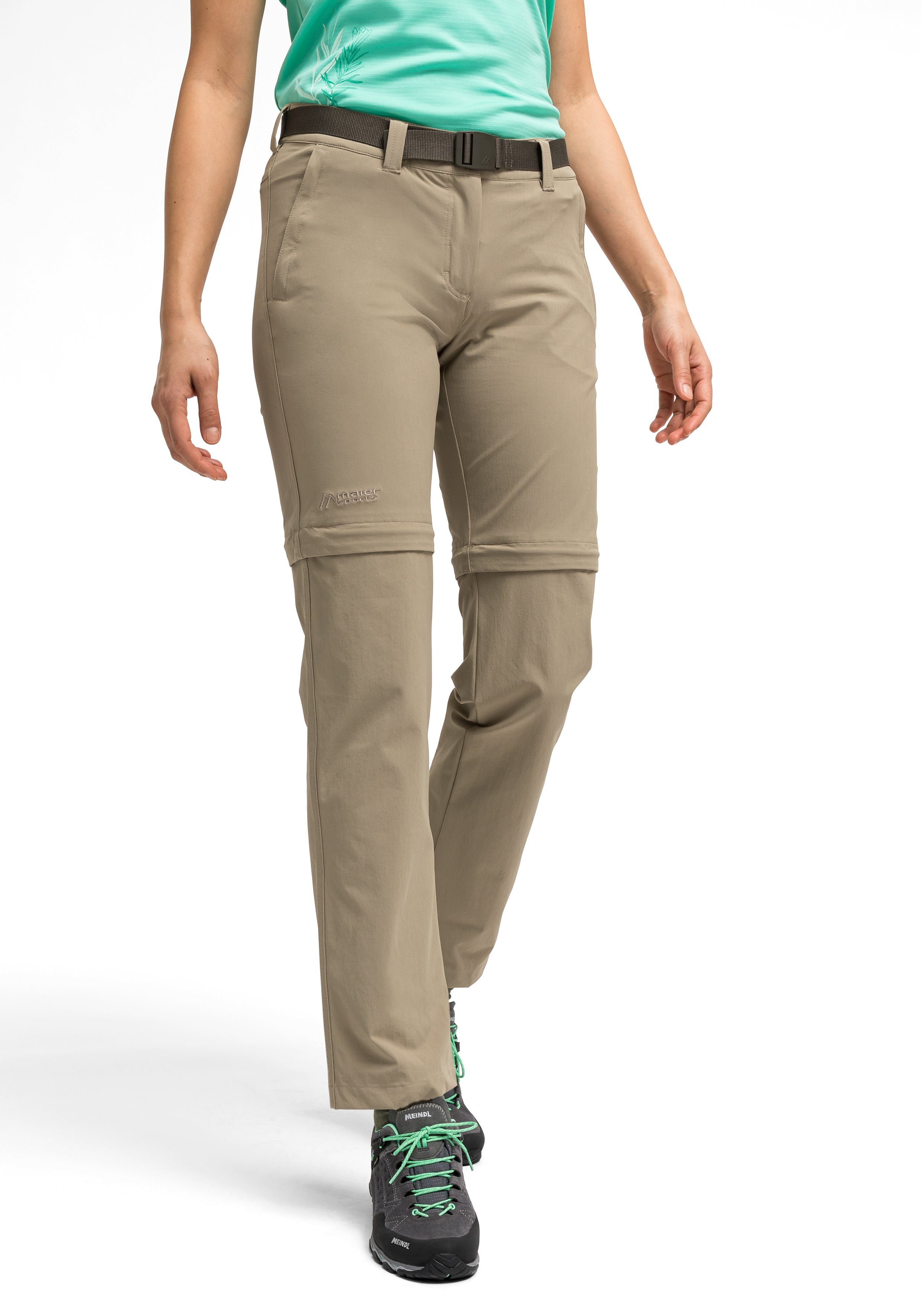 Maier Sports Functionele broek Nata 2 Dames wandelbroek, afritsbare outdoorbroek, 3 zakken, regular fit
