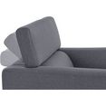 places of style fauteuil casagrande incl. verstelbare hoofdsteun, naar keuze met aqua-clean-bekleding, in 4 stofkwaliteiten en vele kleuren grijs