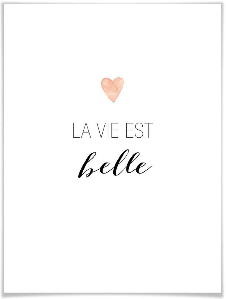 Wall-Art poster La vie est belle