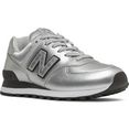 new balance sneakers wl574 "metallic pack" in glanzende look zilver