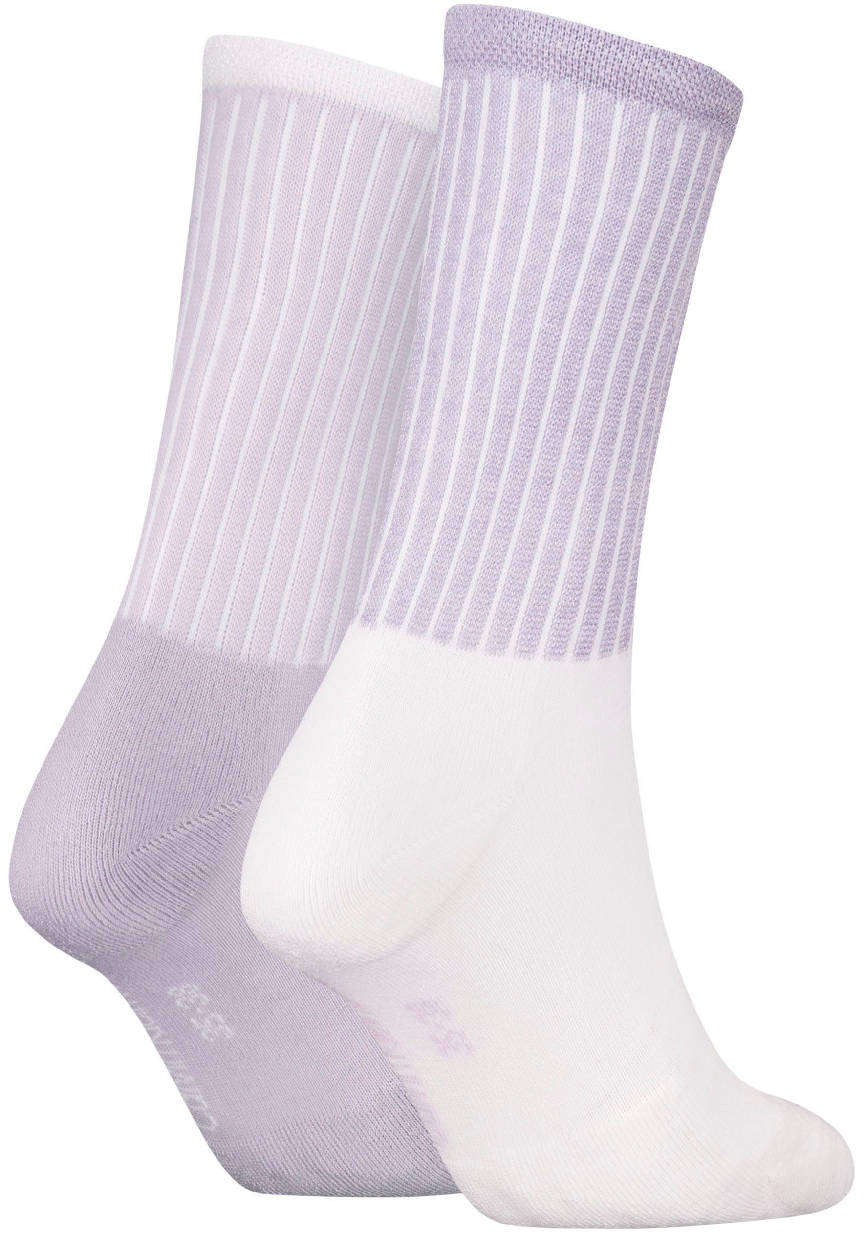 Calvin Klein Jeans Sokken CKJ WOMEN SOCK 2P GLOSSY RIB (2 paar, 2 paar)
