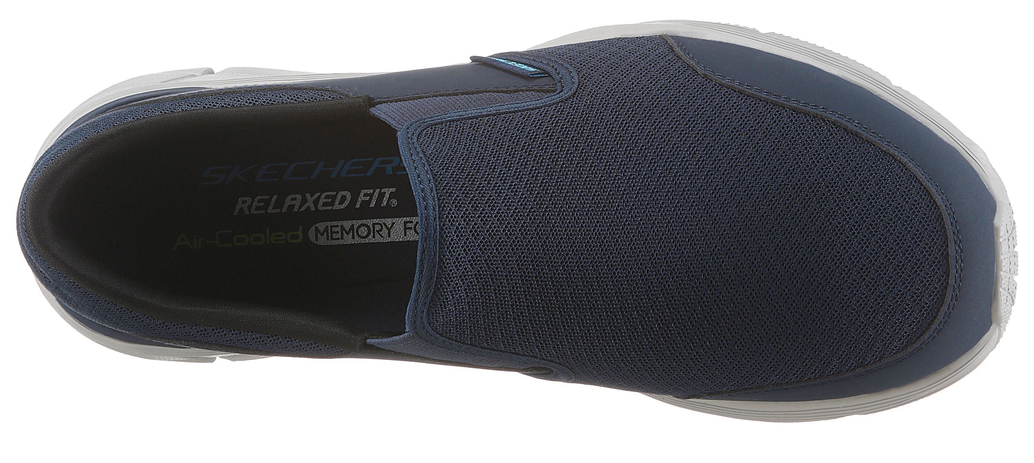 Skechers Slip-on sneakers Equalizer Slipper, vrijetijdsschoen met Air Cooled Memory Foam uitrusting