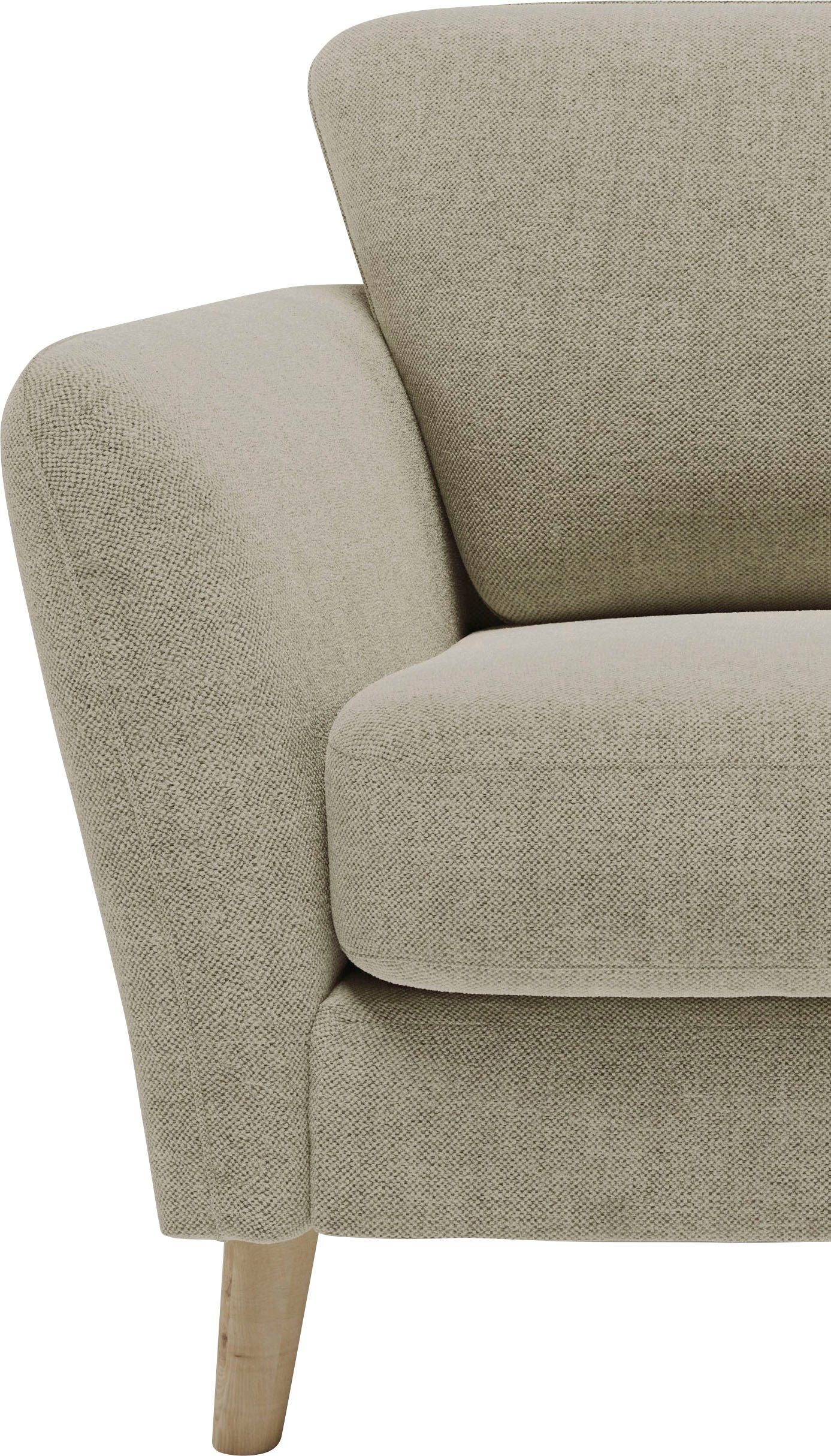 Home affaire Hoekbank MARSEILLE (279/152cm),L-Form, Rec. rechts/links, verschiedene Bezüge Massief houten poten van eiken, in verschillend overtrekken en kleurvarianten