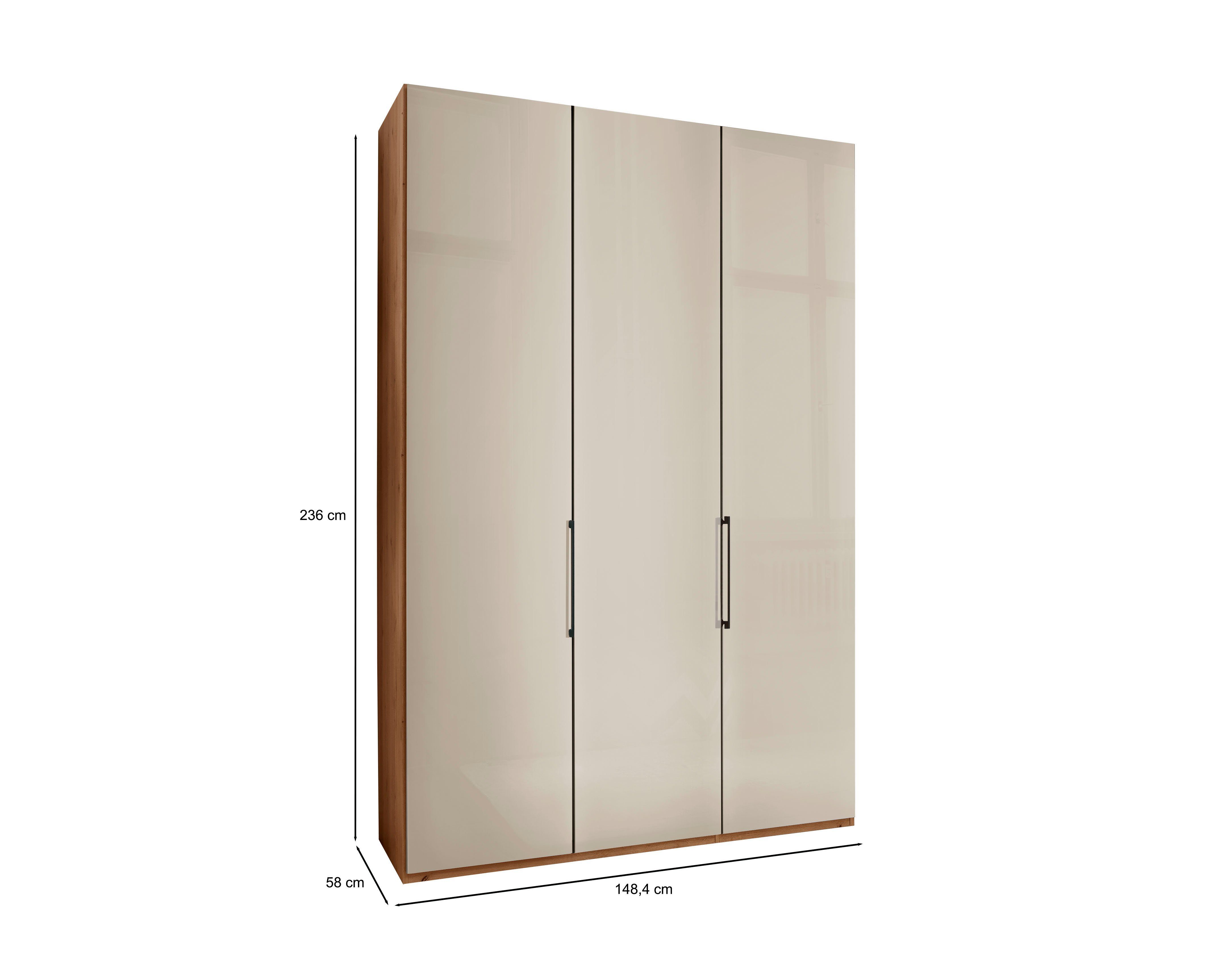 WIEMANN Draaideurkast Monaco, made in Germany, chic glazen front, in verschillende kleuren,