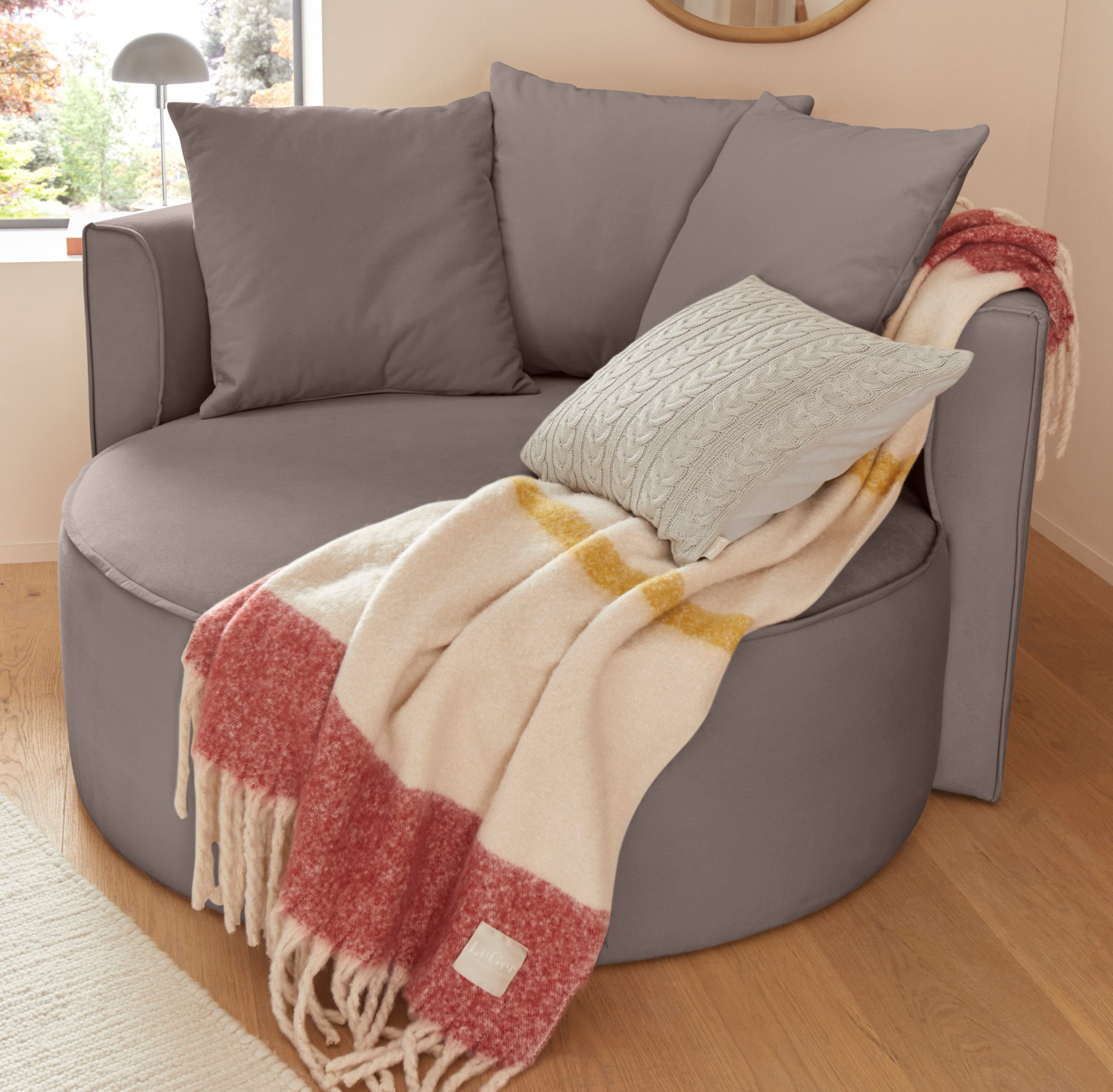 LeGer Home by Lena Gercke XXL-fauteuil Isalie, stoel in moderne kleuren, leesstoel, loveseat, grote stoel