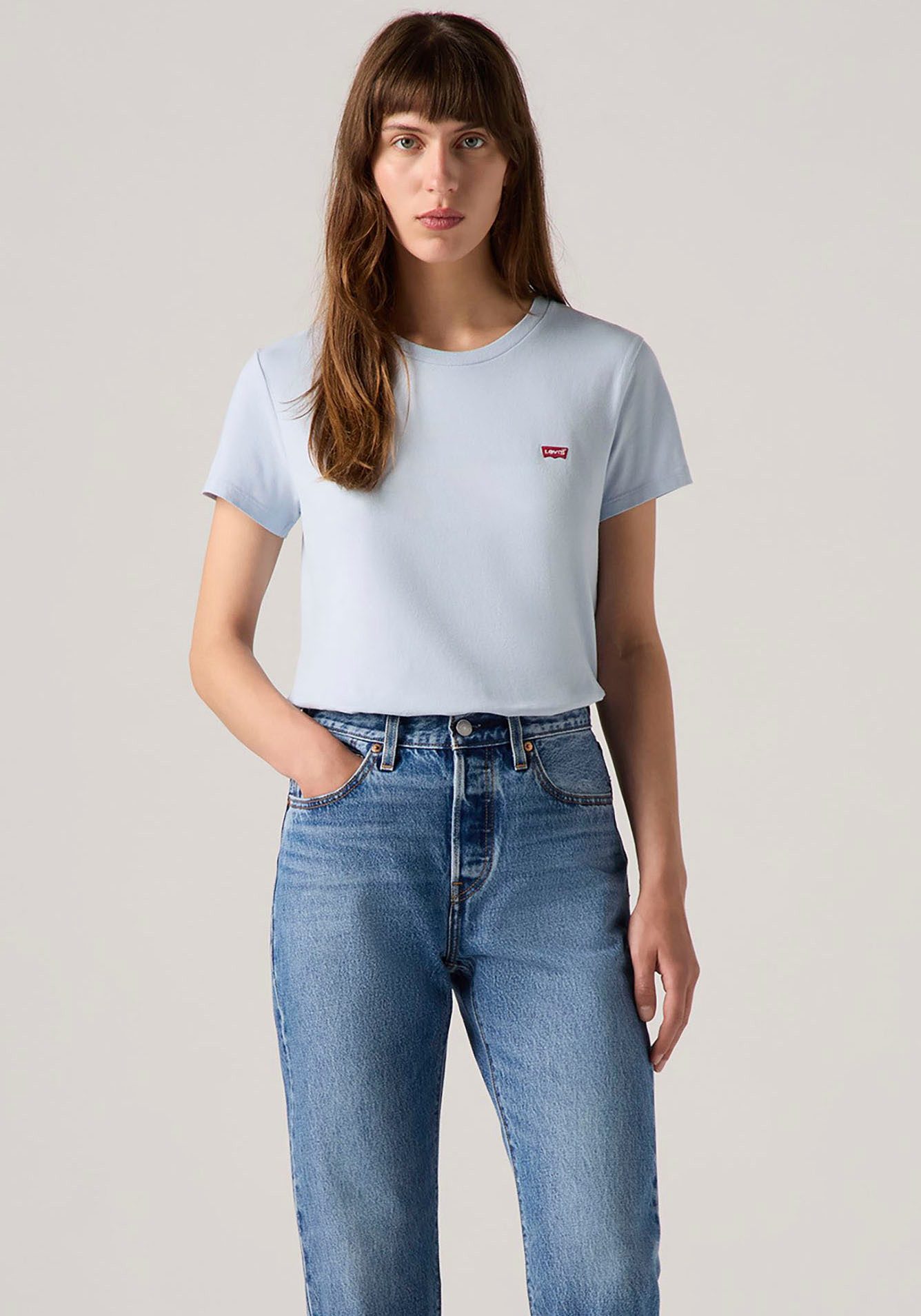 Levi's T-shirt TEE Minilogo met klein logoborduursel dames t-shirts maat XS (34)