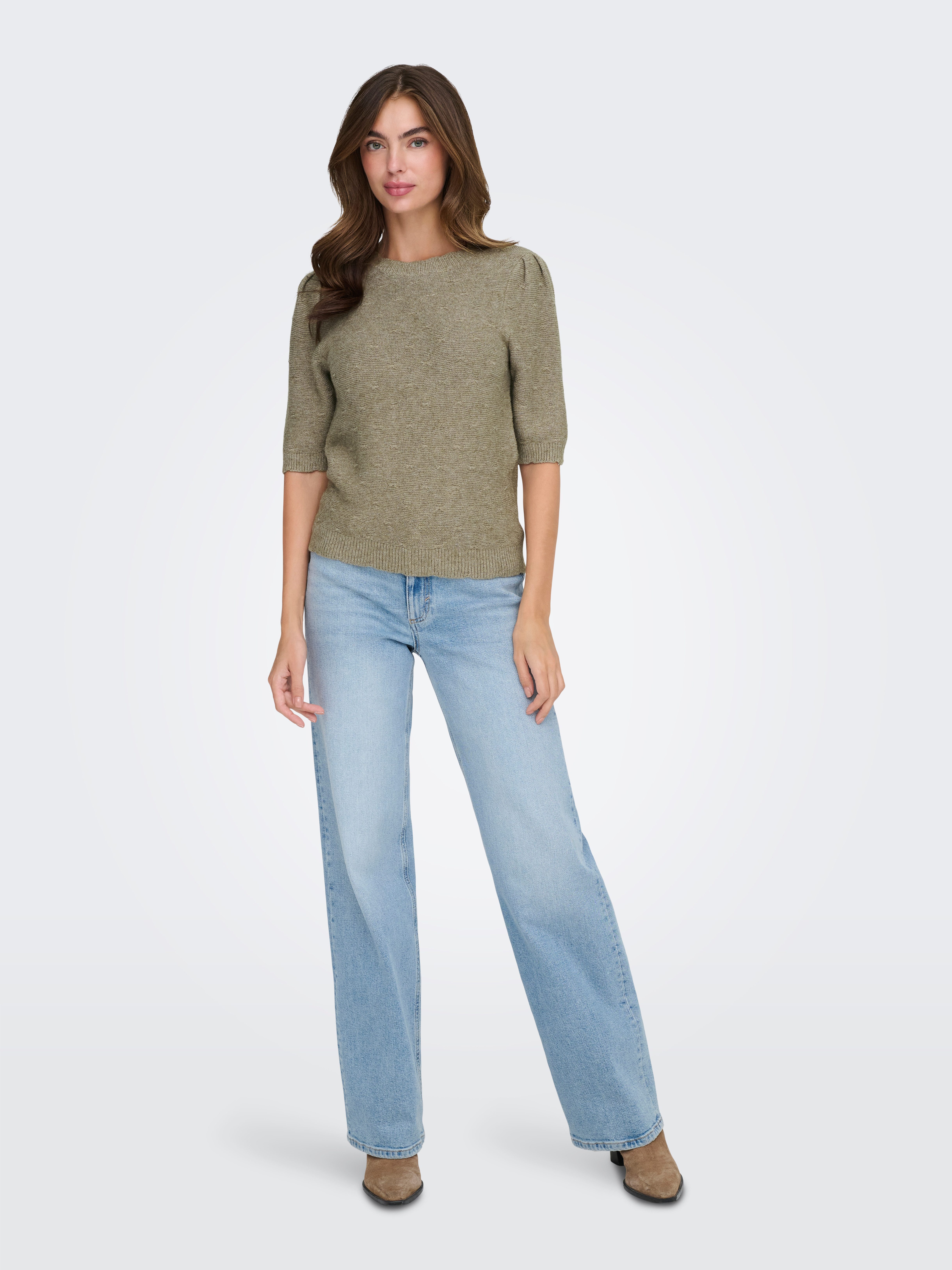 Only Gebreide trui ONLKATIA SS STRUCTURE O-NECK CC KNT