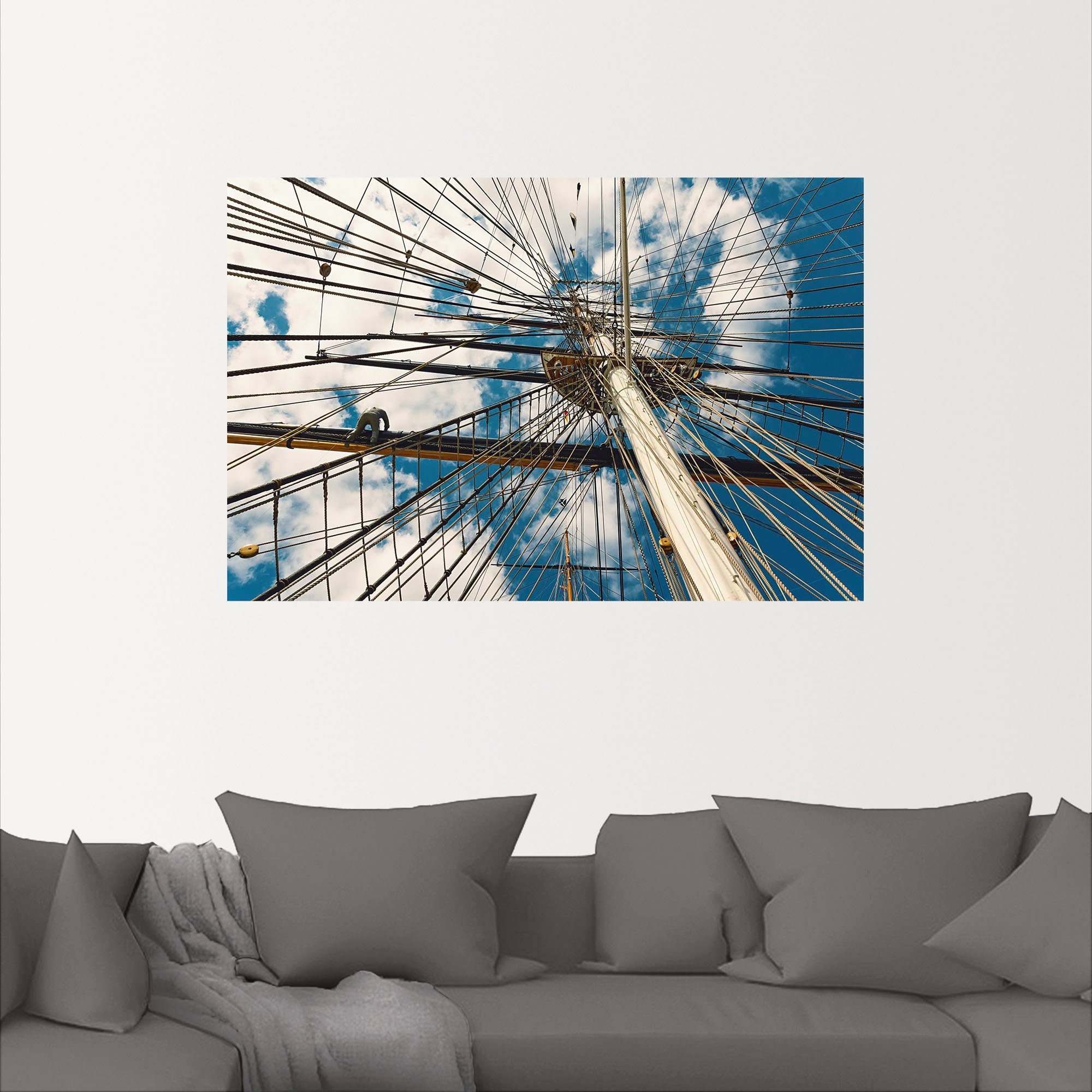 Artland Artprint Scheepsmast als artprint van aluminium, artprint op linnen, muursticker of poster in verschillende maten