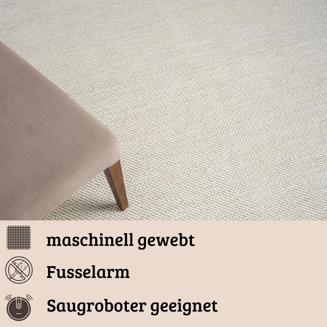 my home Vloerkleed Vals Uni-kleuren, gemêleerd, sisal-look, ook in rond verkrijgbaar, met franjes