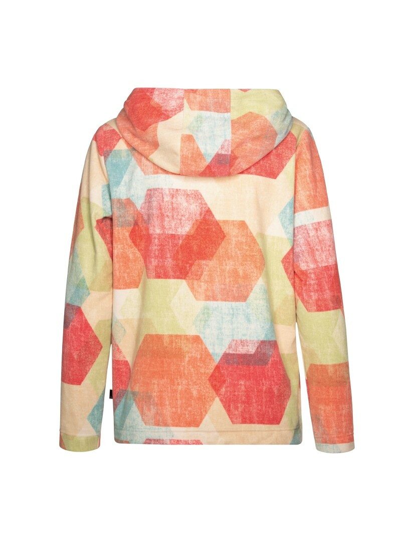 Trigema Hoodie TRIGEMA fleece hoodie met kleurrijke allover-print