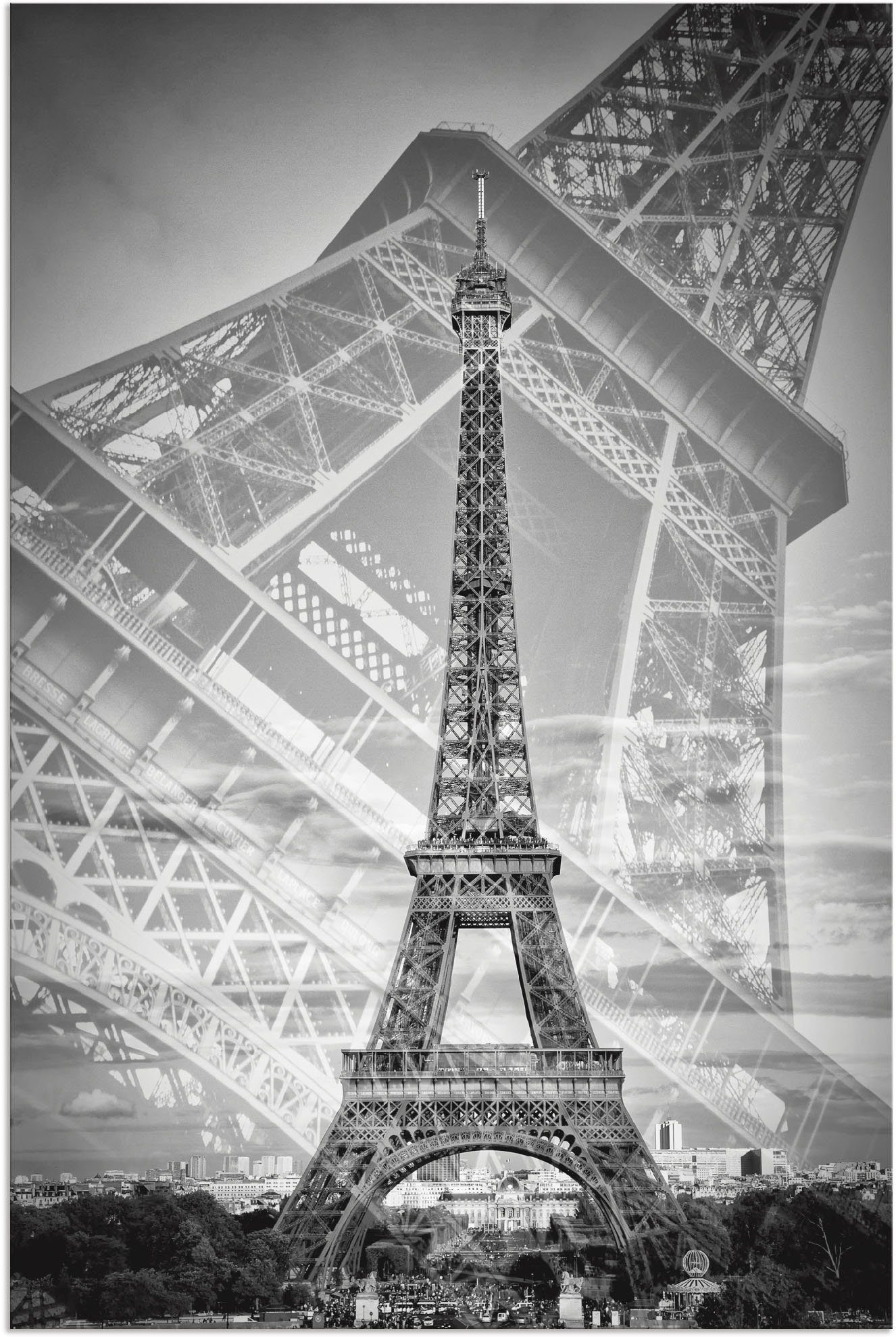 Artland Artprint De dubbele Eiffeltoren II in vele afmetingen & productsoorten - artprint van aluminium / artprint voor buiten, artprint op linnen, poster, muursticker / wandfolie