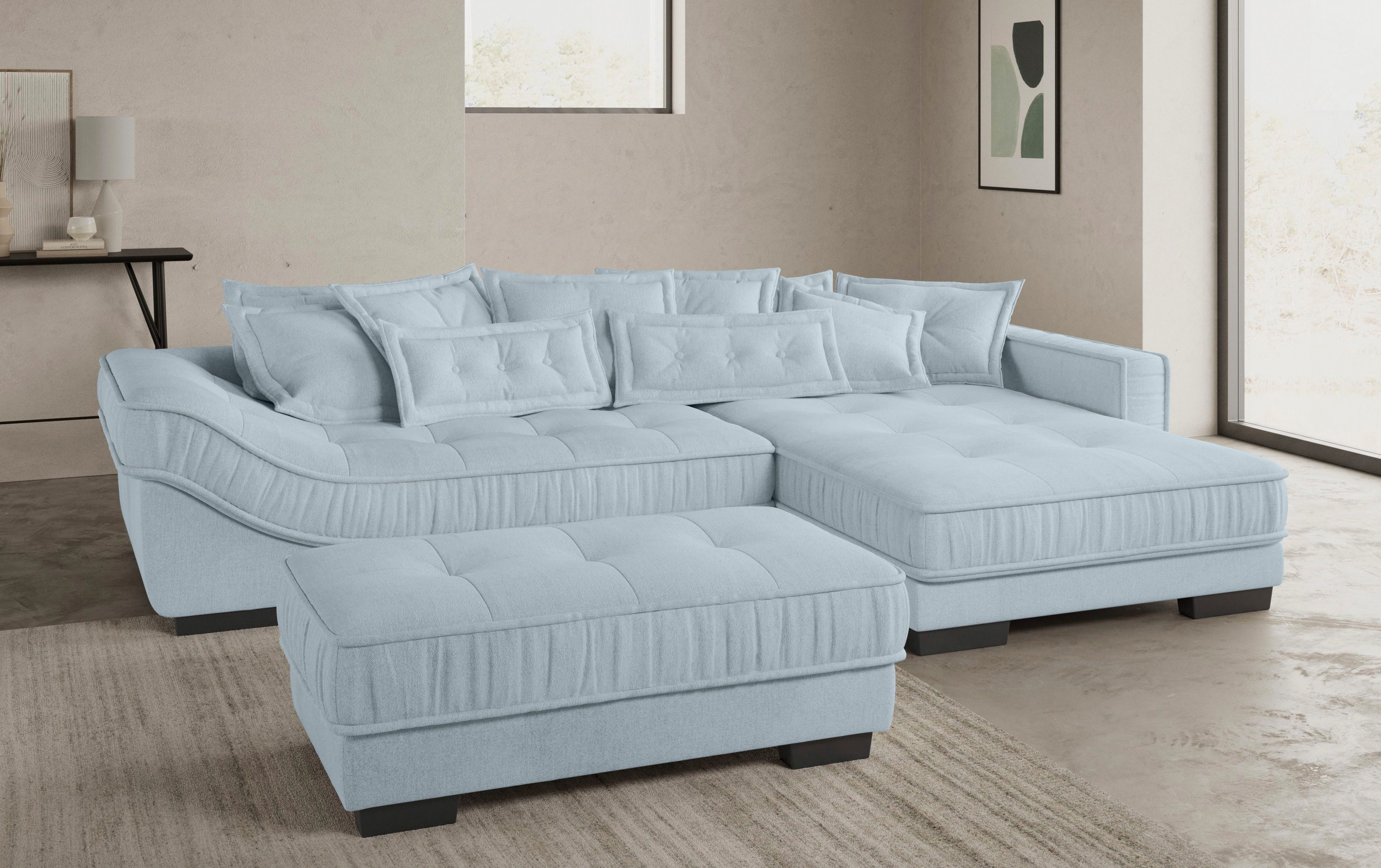 Mr. Couch Hockerbank Diwan II DuraFlex Hoogwaardige DuraFlex koudschuim bekleding, tot 140 kg belastbaar