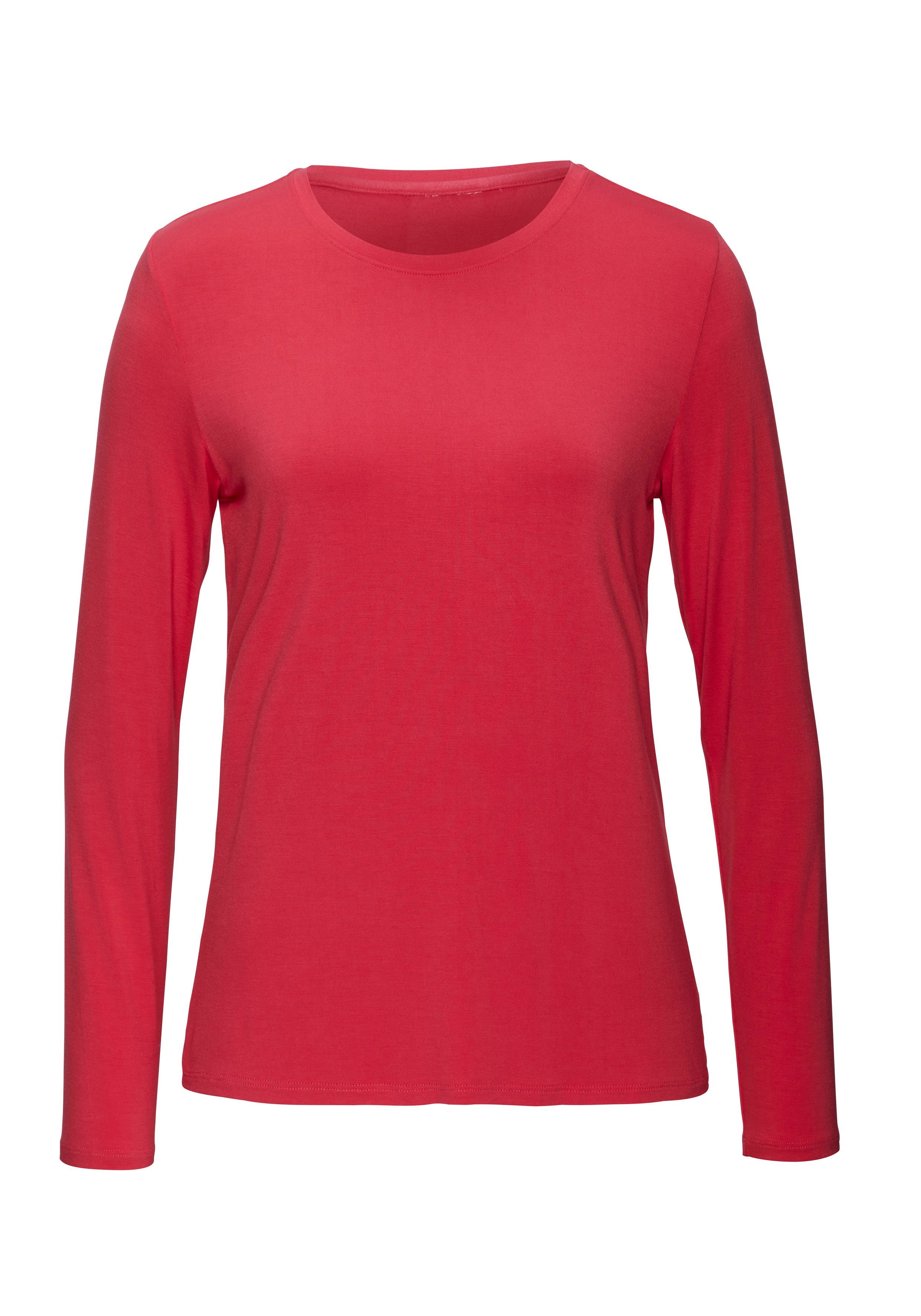 Lascana Shirt met lange mouwen Van zachte viscose-stretch van zachte viscosekwaliteit