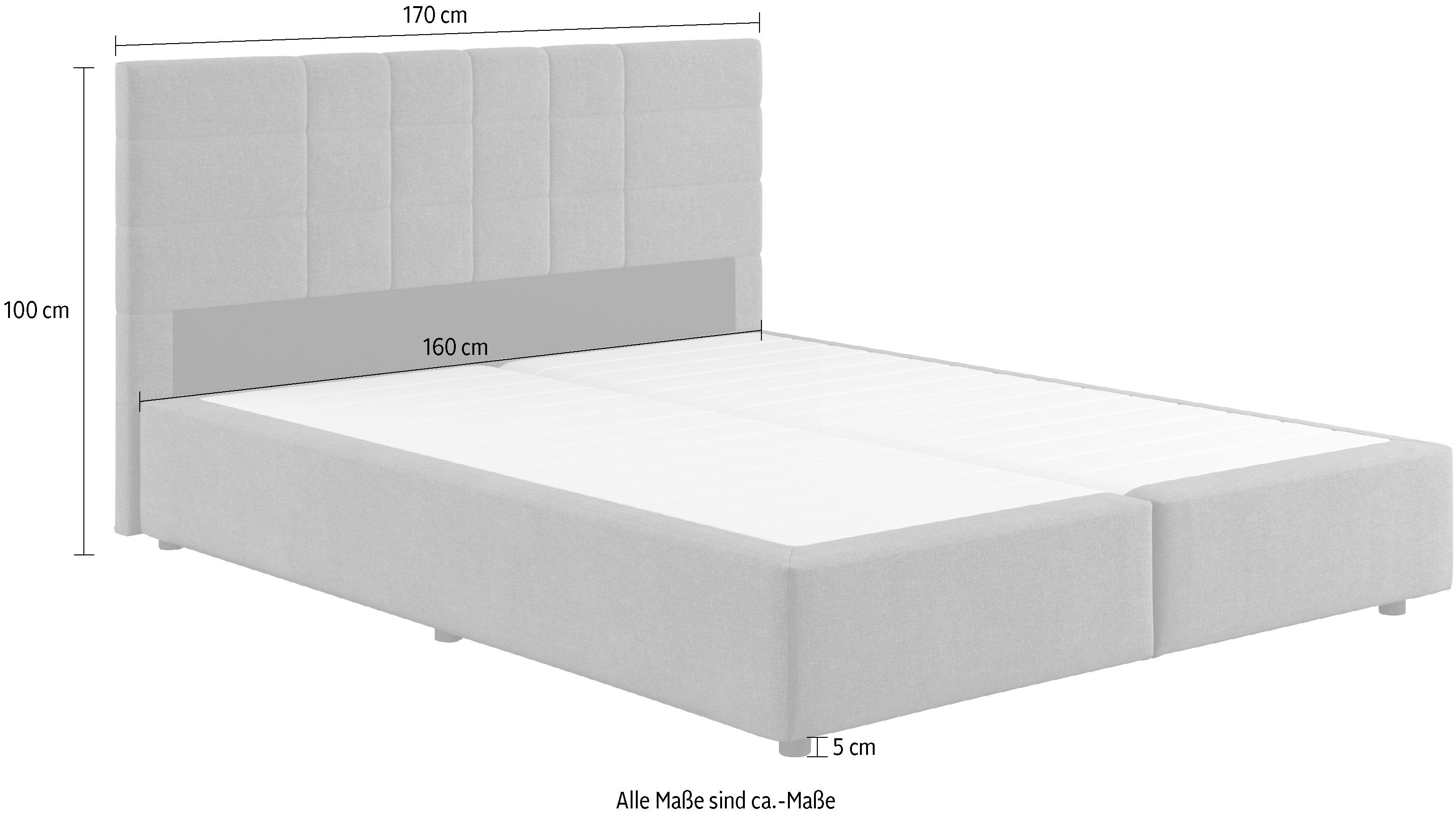 COTTA Boxspring NALA optioneel verkrijgbaar met matras en matrastopper