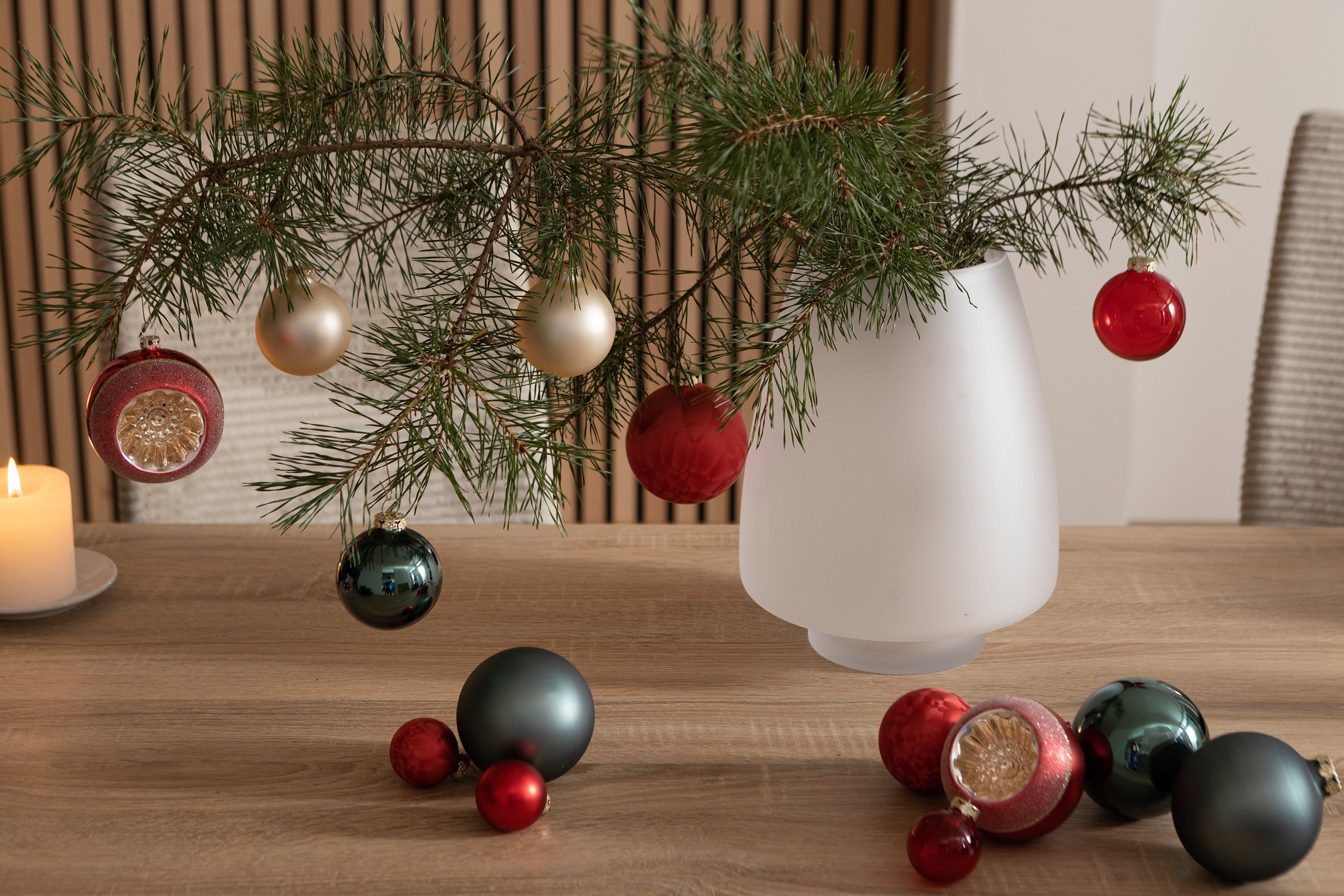 my home Tafelvaas Noema uit glas, met matte kleurstelling (1 stuk)