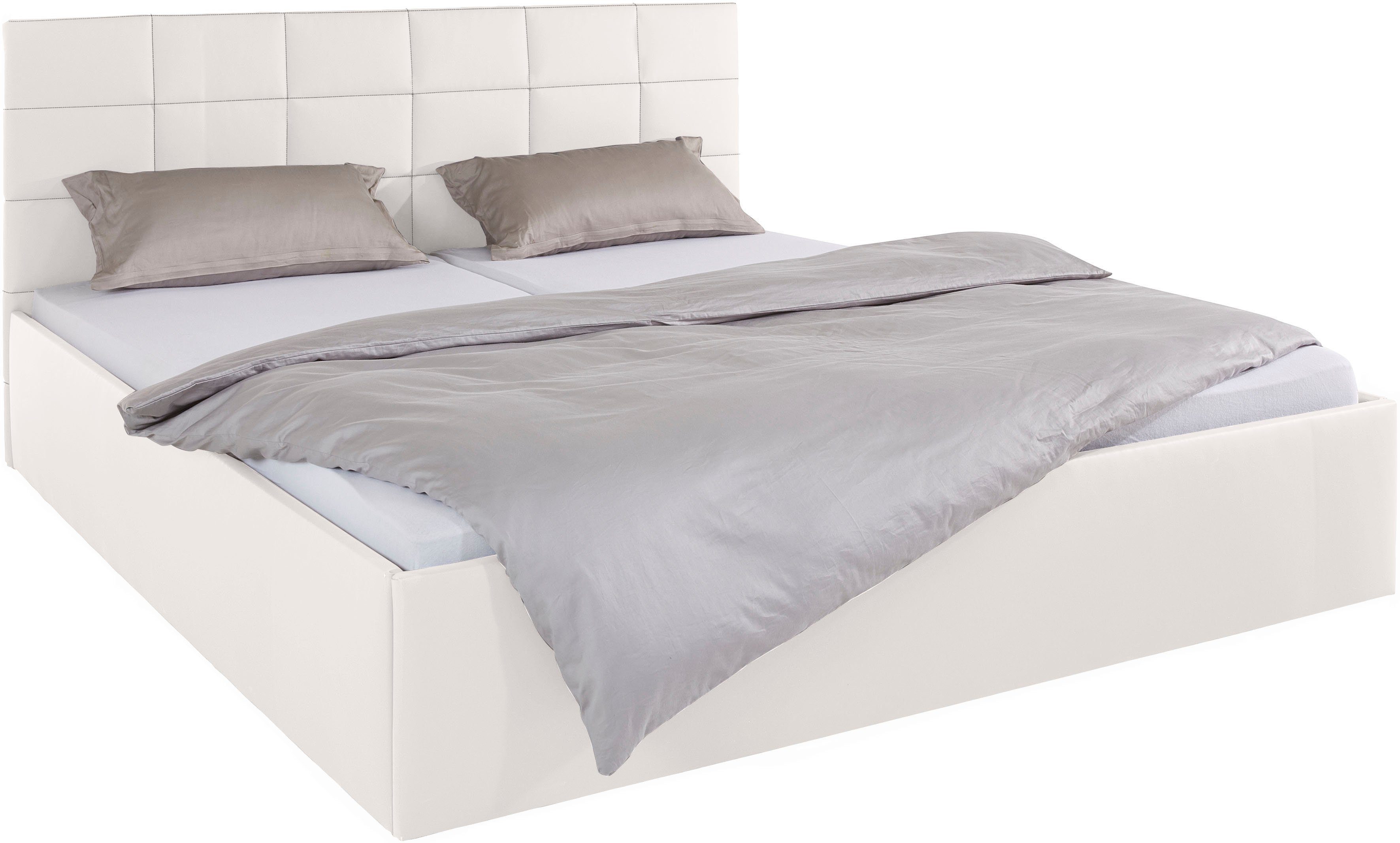 Westfalia Polsterbetten Gestoffeerd bed met bedkist bij uitvoering met matras, in 2 hoogten