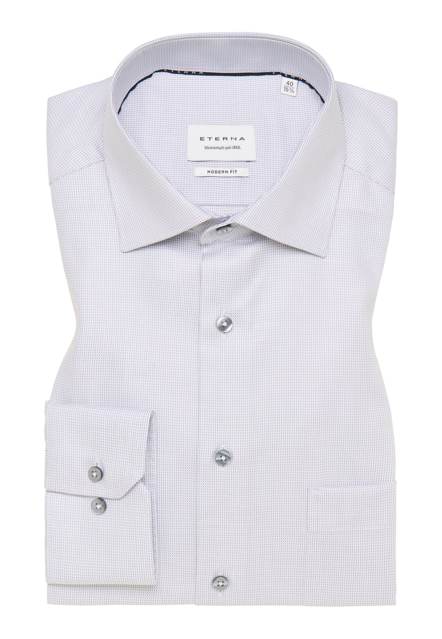 Eterna Overhemd met lange mouwen MODERN FIT NON IRON (strijkvrij)