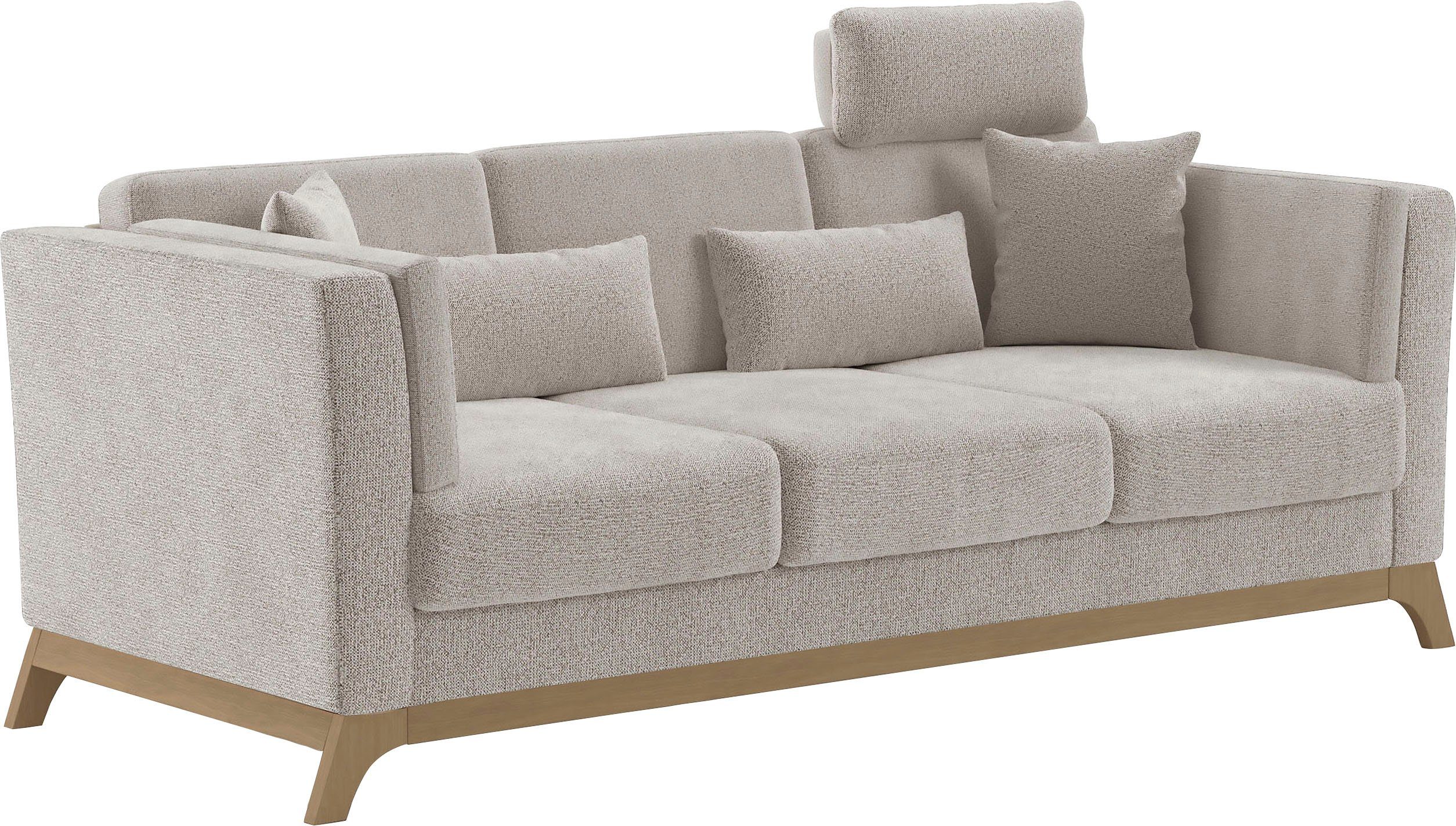 Home affaire 3-zitsbank Viva met houten frame van beukenhout