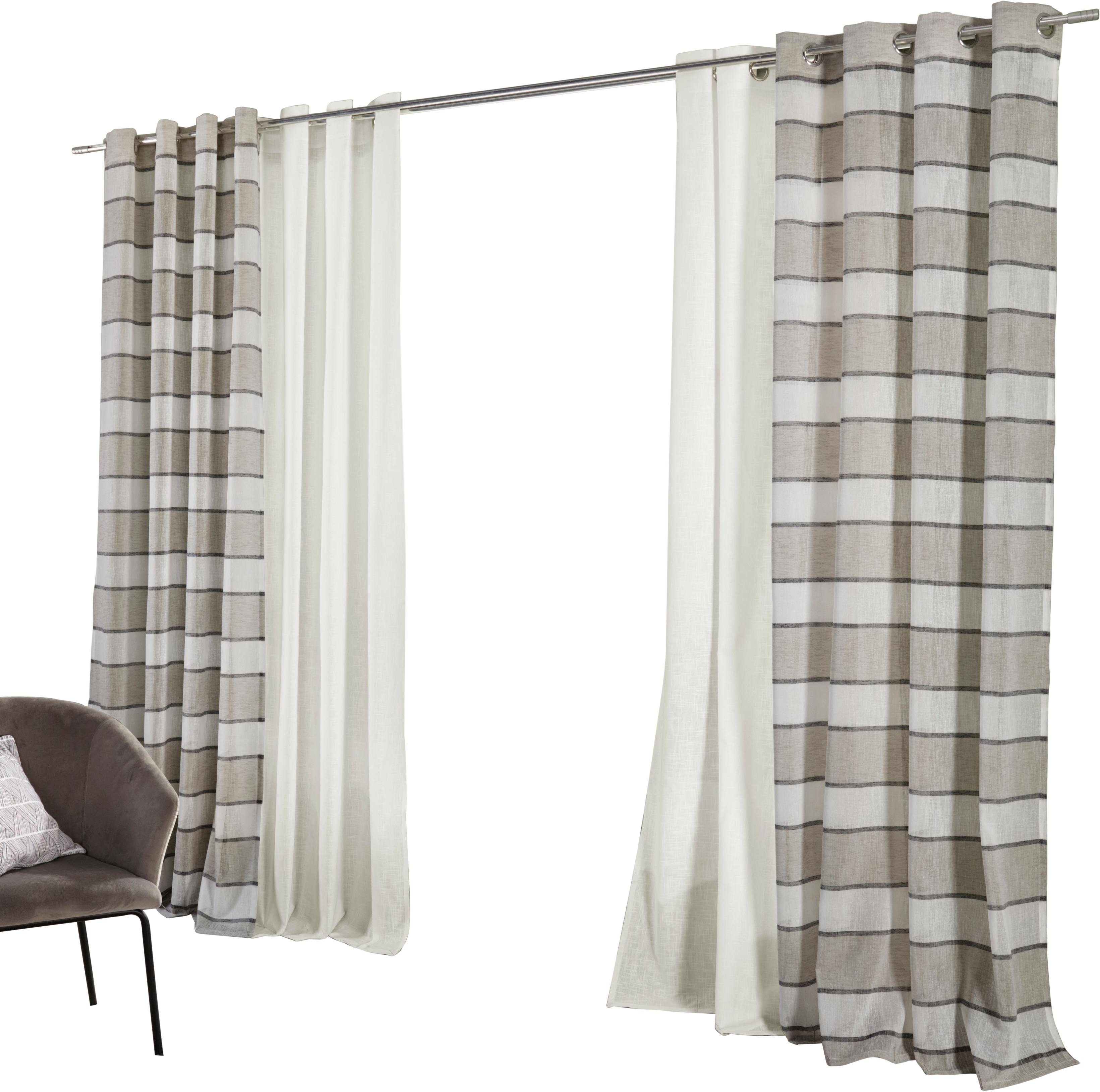 my home Romeins rolgordijn Fiete Linnen look, bescherming tegen inkijk, halftransparant, monochroom, basic (1 stuk)