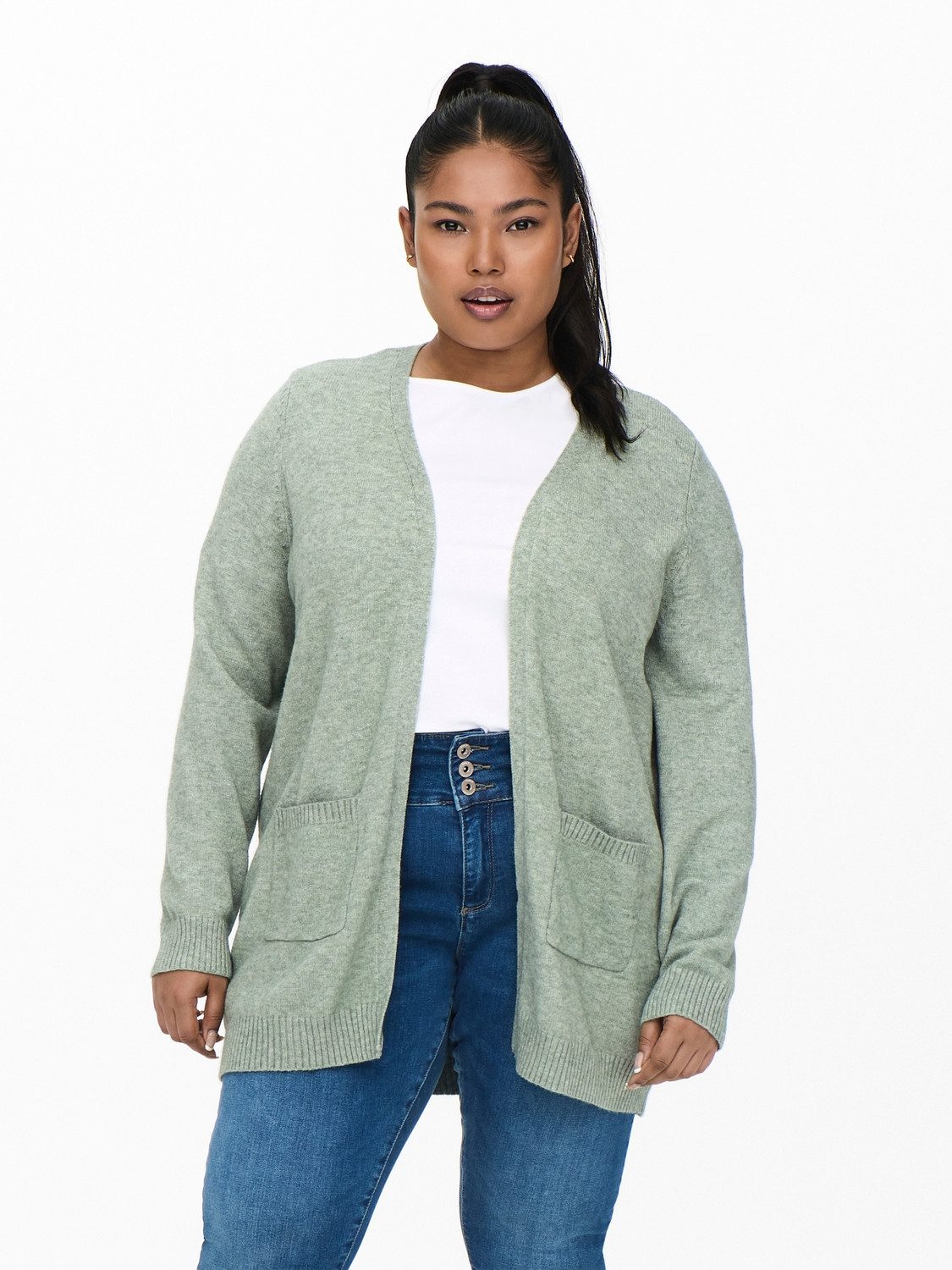 ONLY CARMAKOMA Vest CARESLY L/S OPEN CARDIGAN NOOS KNT