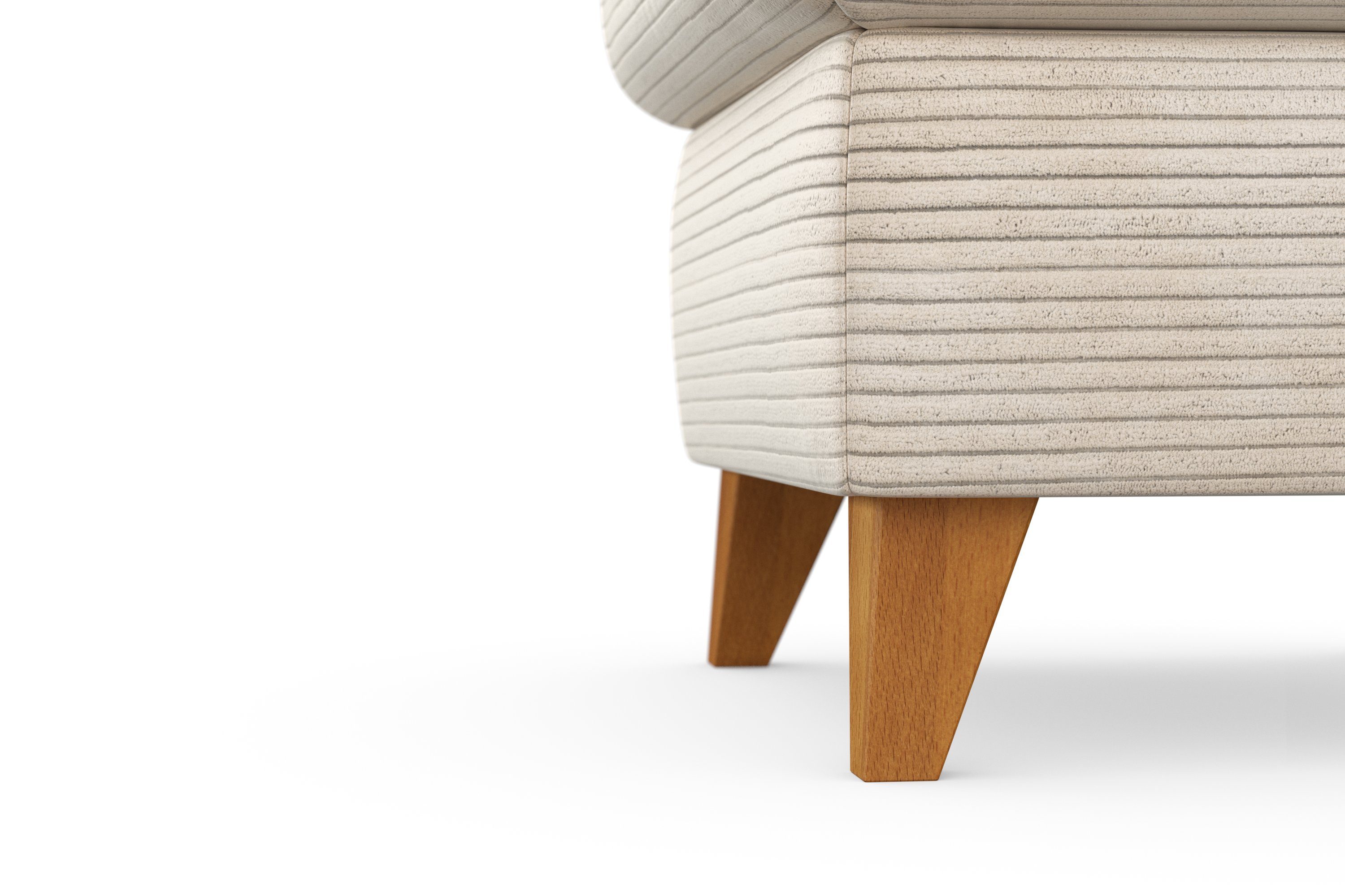 Home affaire Hocker Trelleborg met cordbekleding, met opbergvak, inclusief binnenveringsinterieur