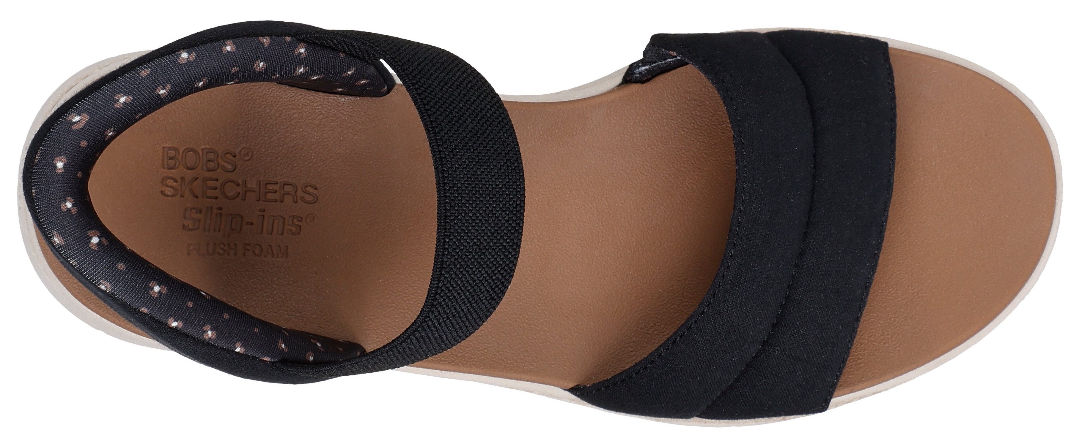 Skechers Sandalen BOBS SUN RAY , wig sandaal, sandalette, plateausandaal met plush foam
