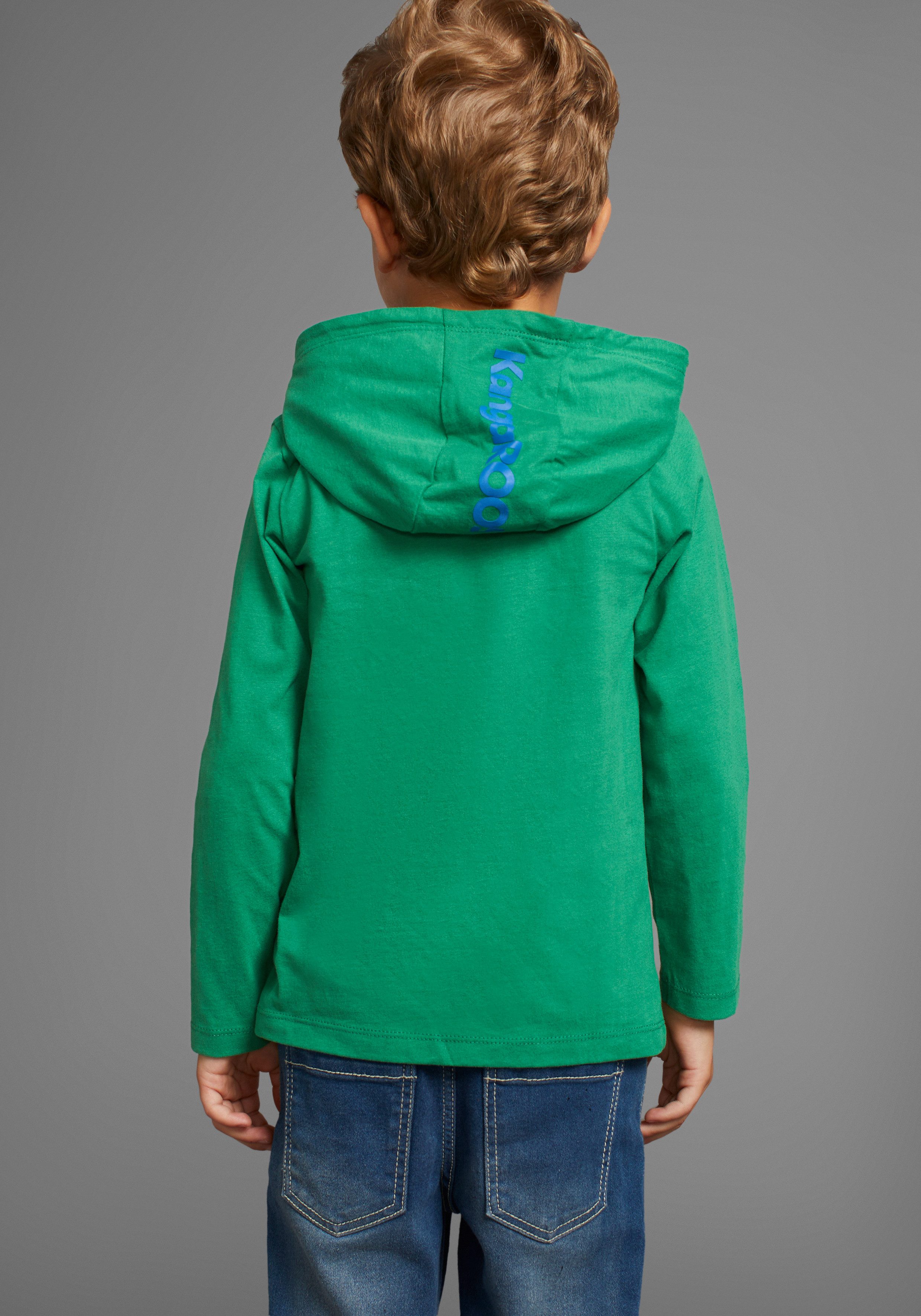 KangaROOS Capuchonshirt Kleine jongens Lange mouwen, basic pasvorm, bedrukt, van 100% katoen