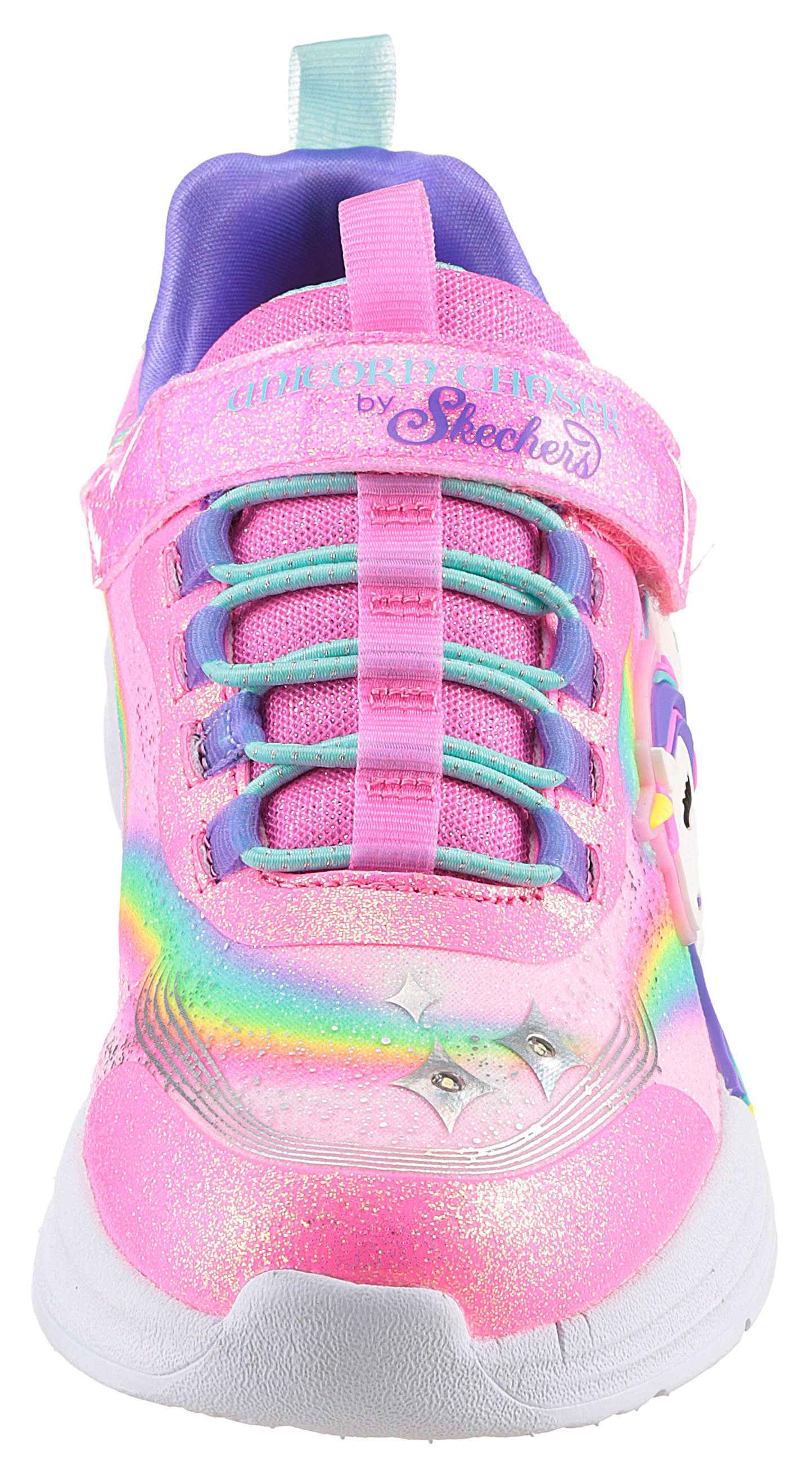 Skechers Kids Sneakers UNICORN CHASER , glitter-blink schoen om in te glijden, maat sjabloon om te downloaden