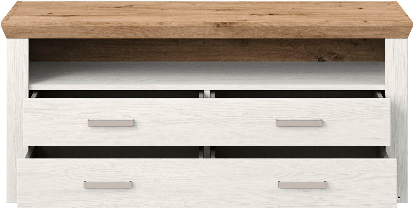 set one by Musterring Tv-meubel York Type 32, met 4 laden, verlichting optioneel, breedte 140 cm