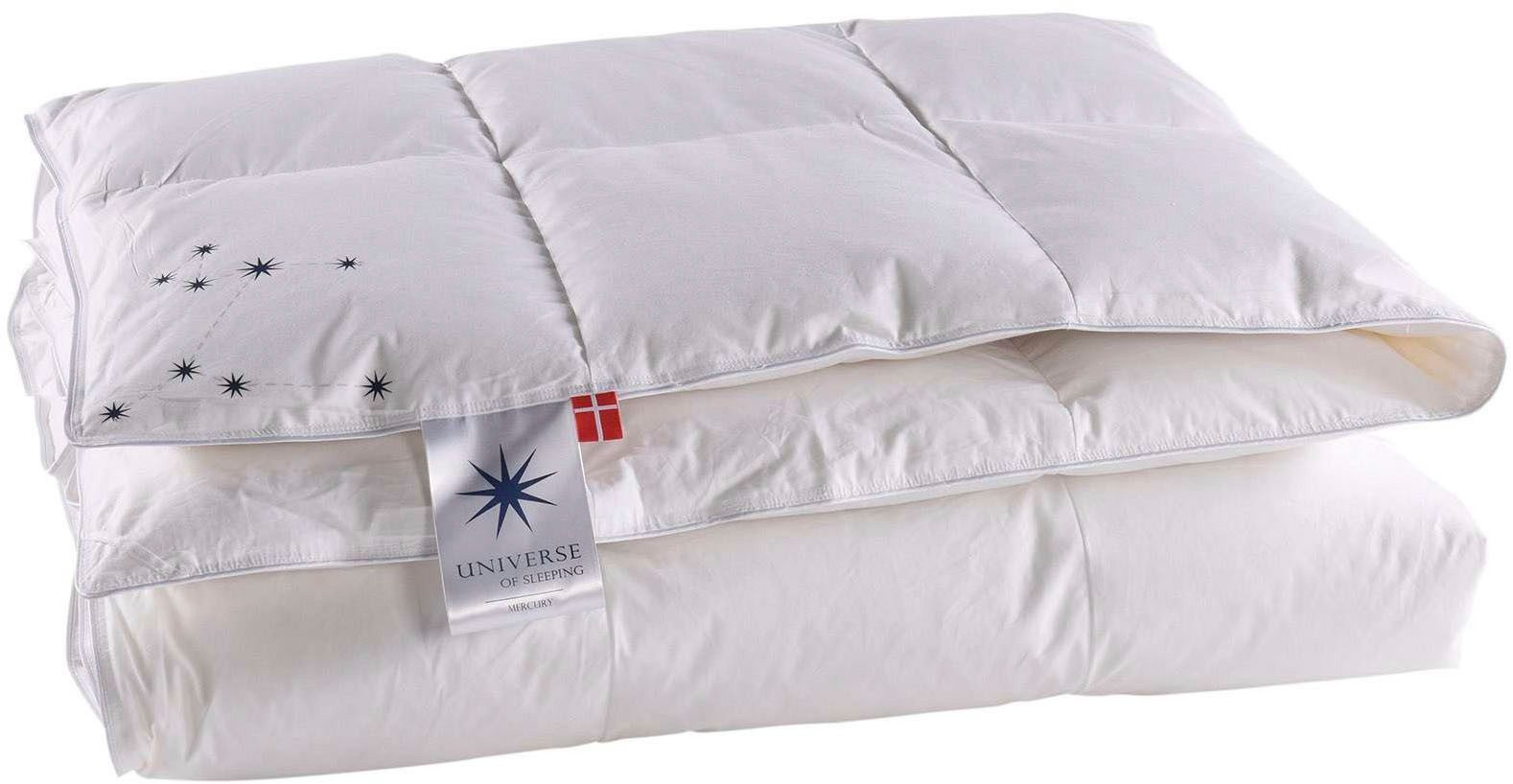 UNIVERSE OF SLEEPING Donzen dekbed Mercury, voor zomer & winter, natuurlijke materialen, Made in Denmark Normaal