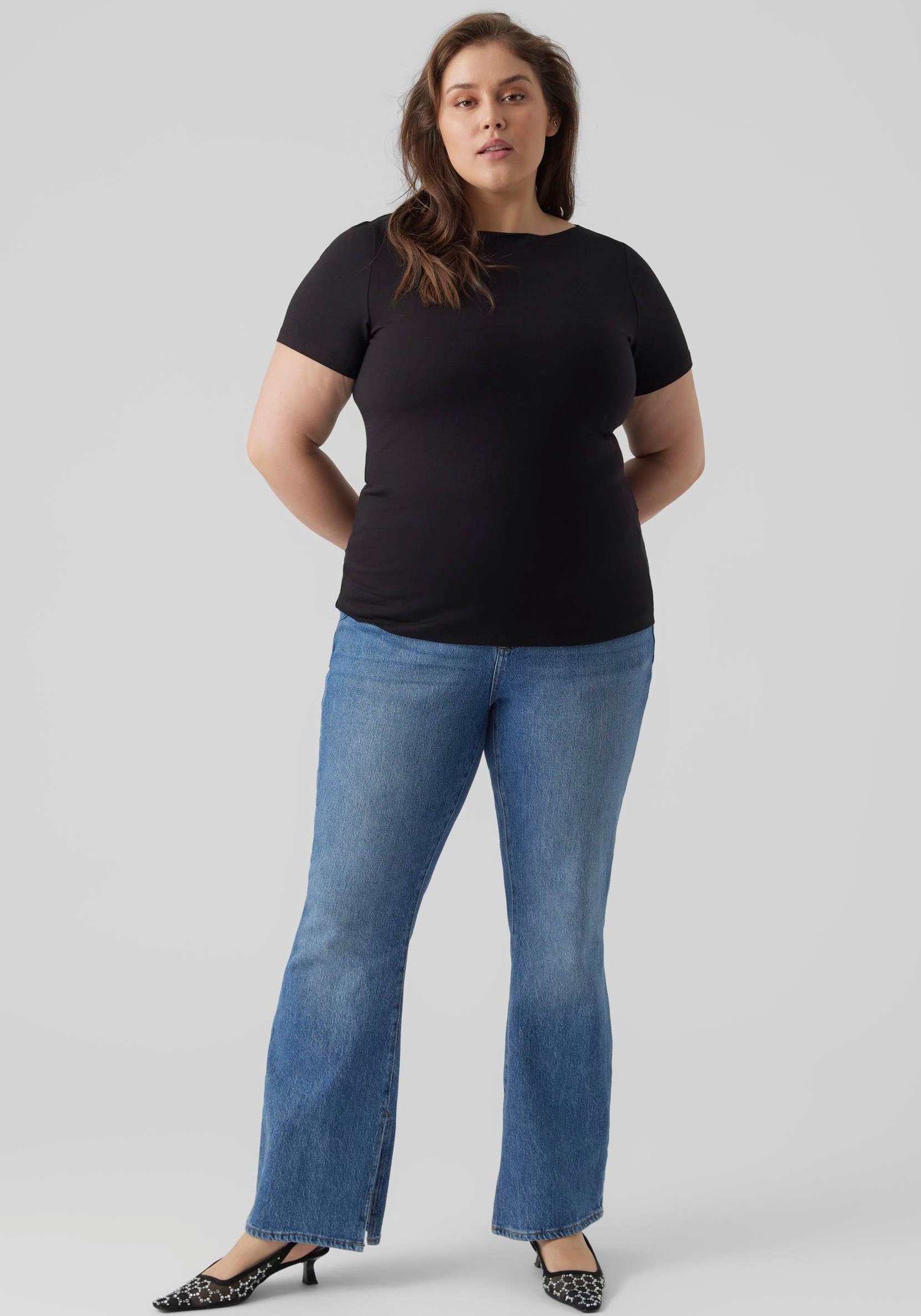Vero Moda Curve T-shirt VMVANDA gemaakt van mix van zacht katoen en modaal