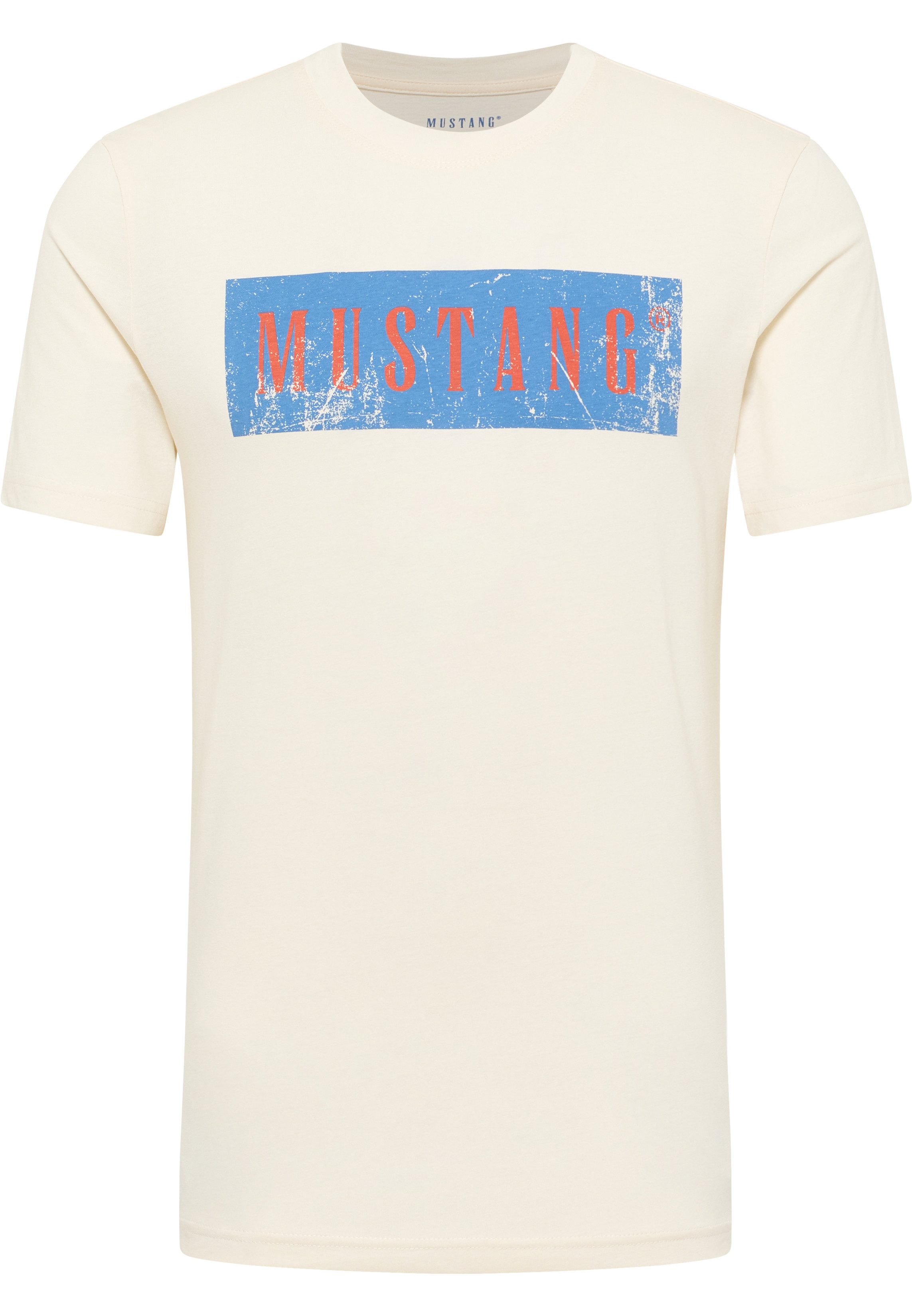 MUSTANG T-shirt met logo-opschrift