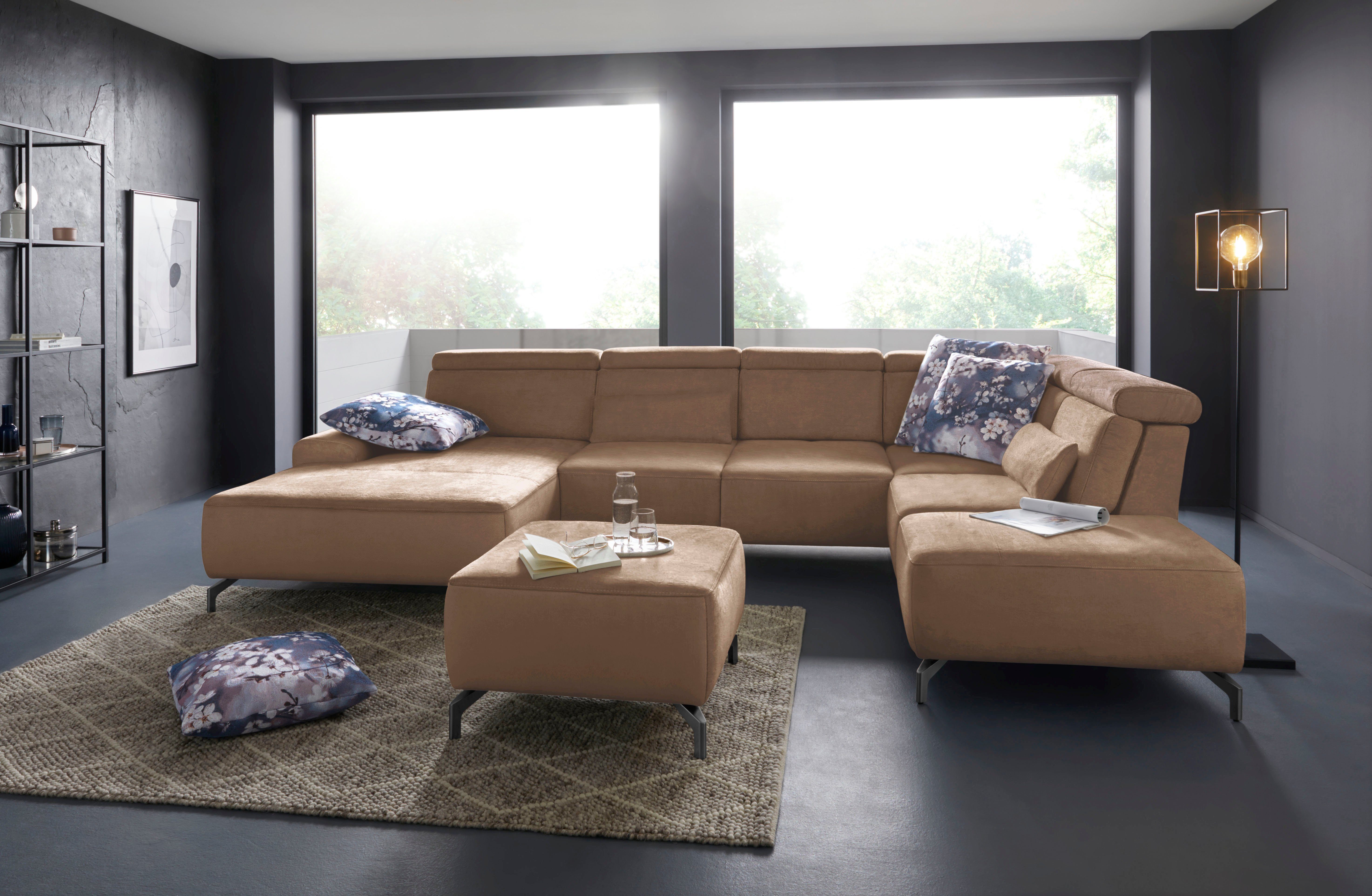 sit&more Hocker GIZEH Poothoogte 12 cm, naar keuze in 2 verschillende pootkleuren