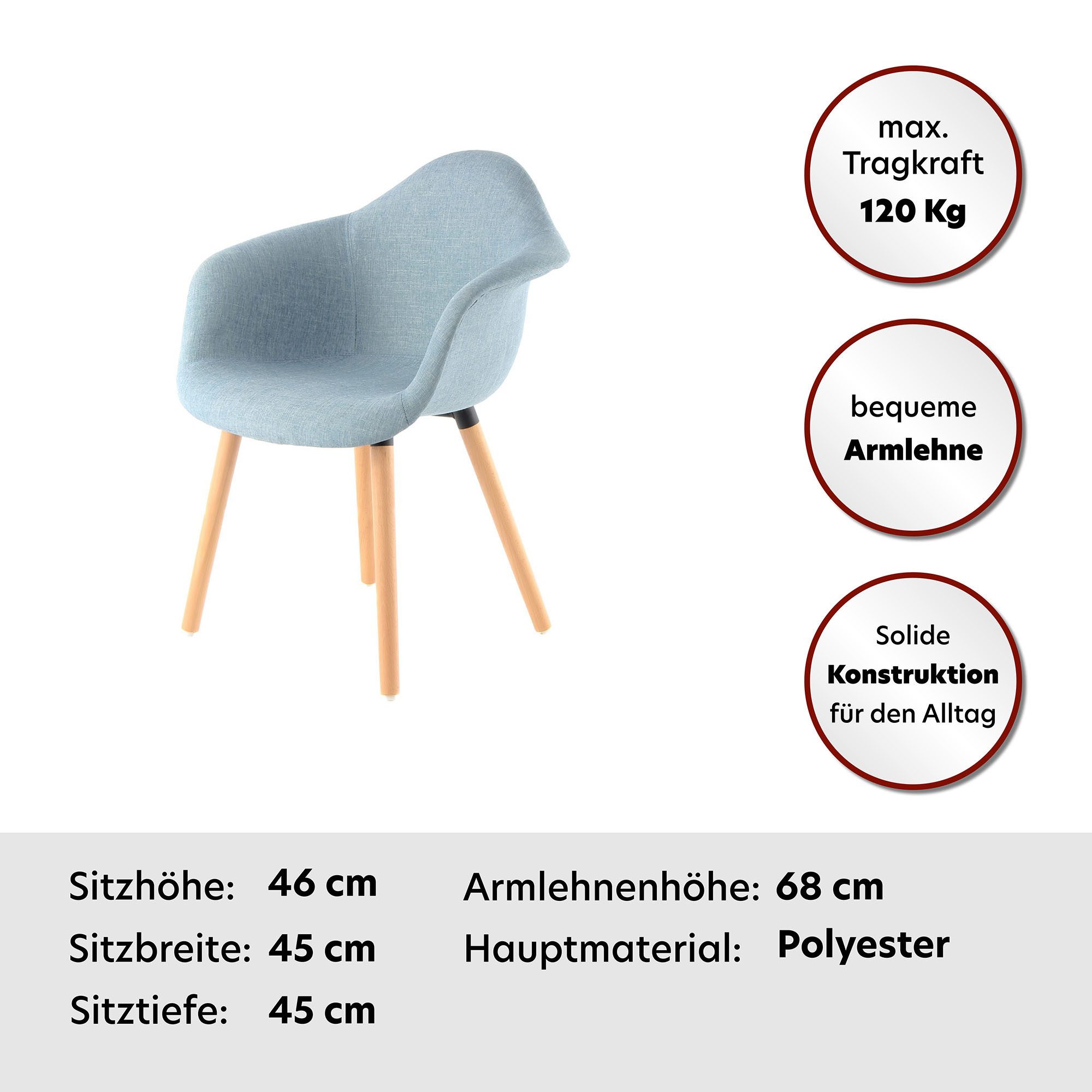 Kayoom Stoel Winston 325 2-delige set, zachte zitting van schuim (set, 2 stuks)