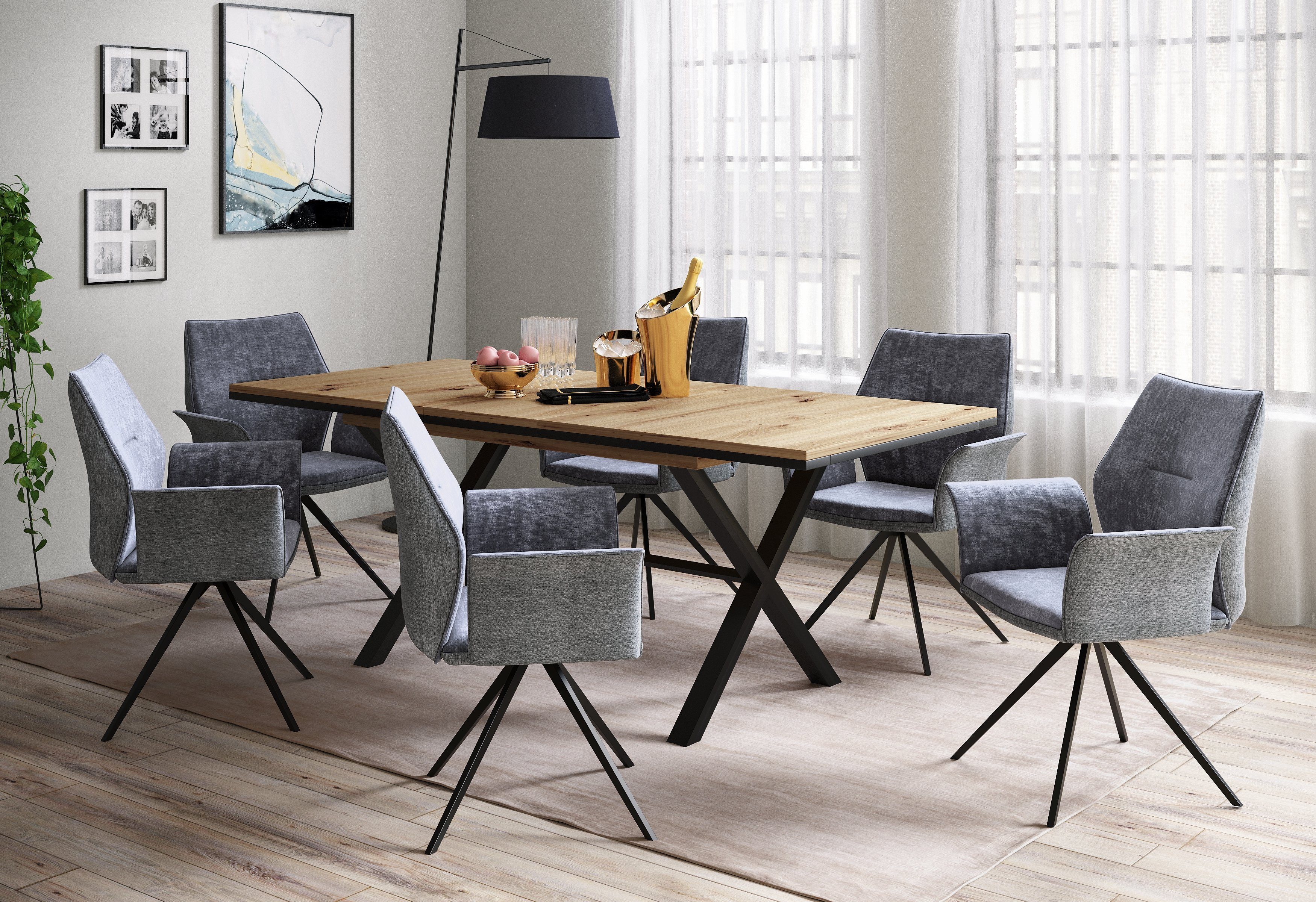 HELA Eettafel uittrekbaar 160-200 cm