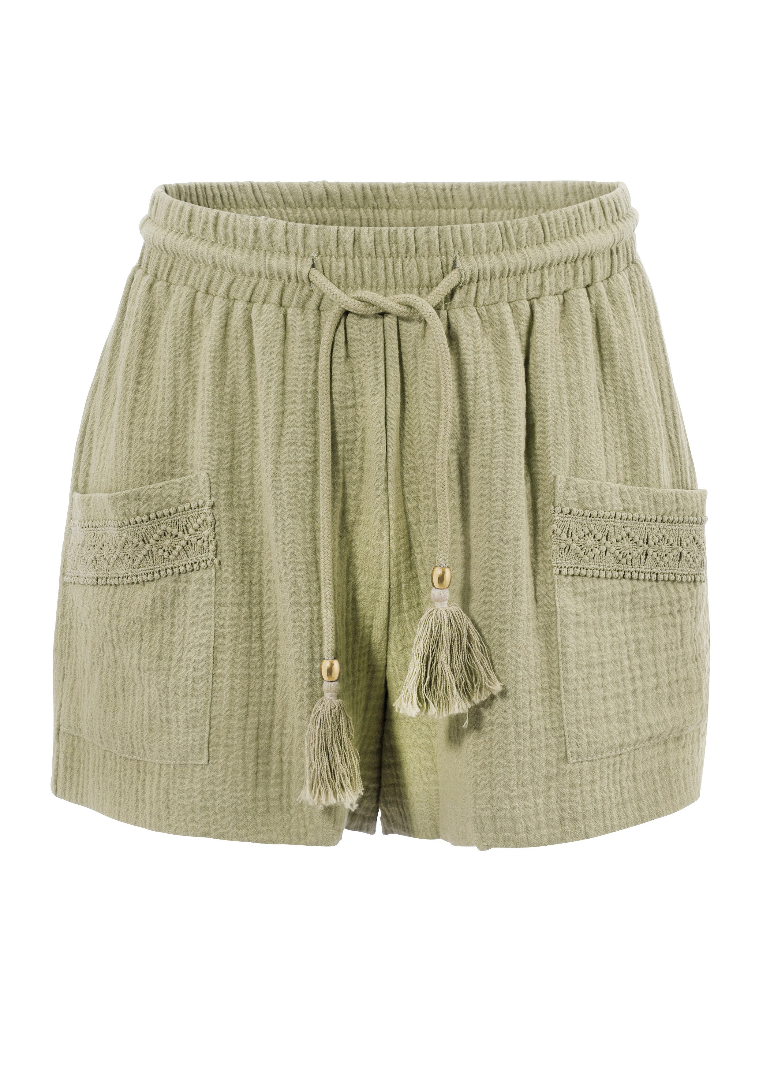Aniston CASUAL Short versierd met haakapplicaties - nieuwe collectie