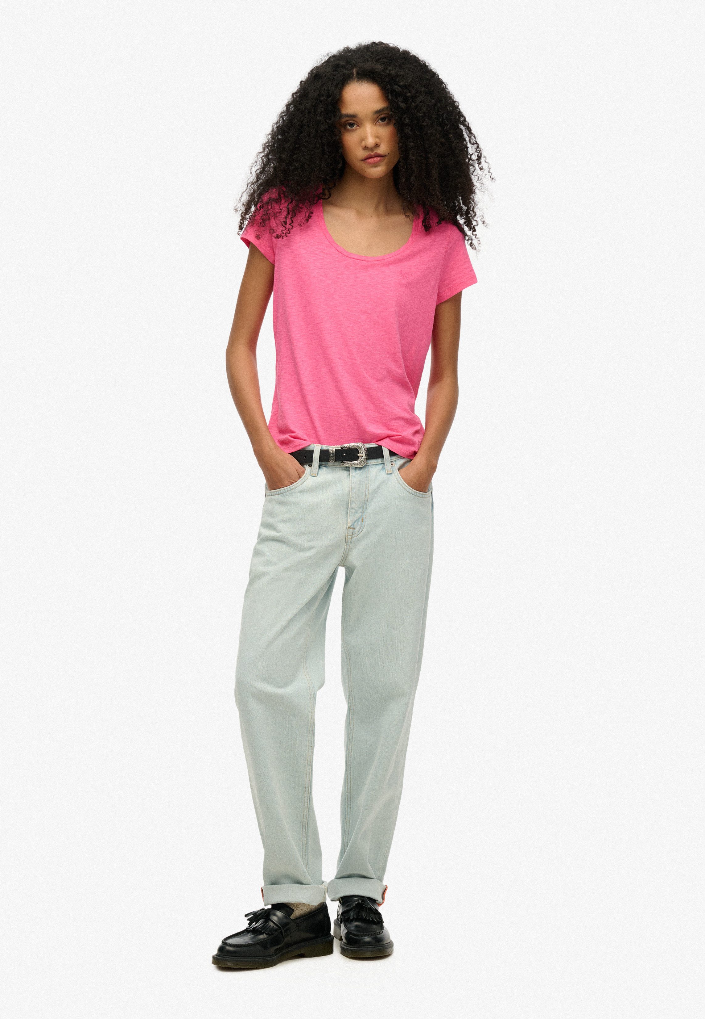 Superdry Shirt met korte mouwen SCOOP NECK TEE