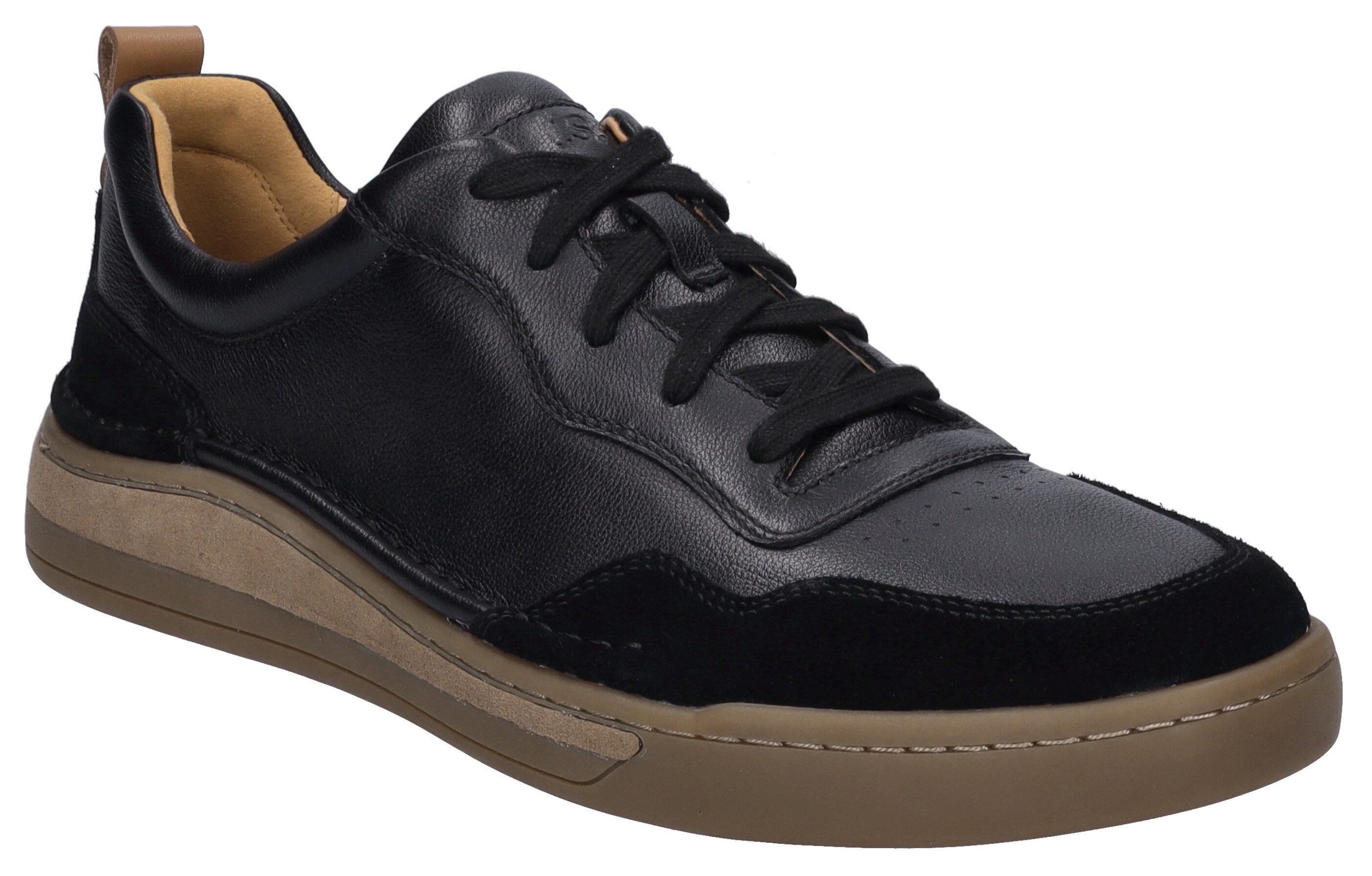 Josef Seibel Sneakers Cleve 01 , vrijetijdsschoen, retro sneaker, veterschoen met schoenwijdte breed