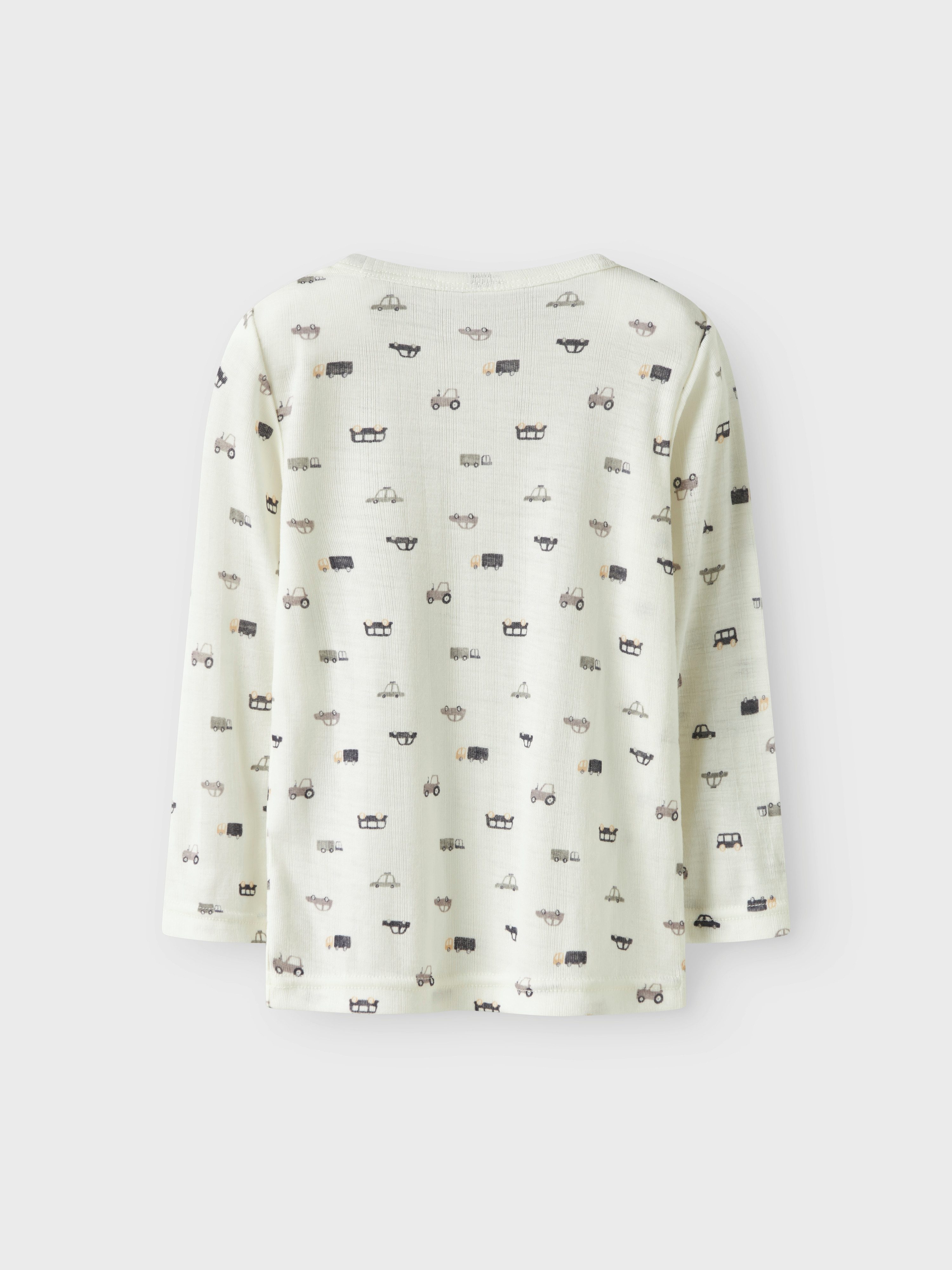 Name It Shirt met lange mouwen NMMWANG WOOL NEEDLE LS TOP NOOS