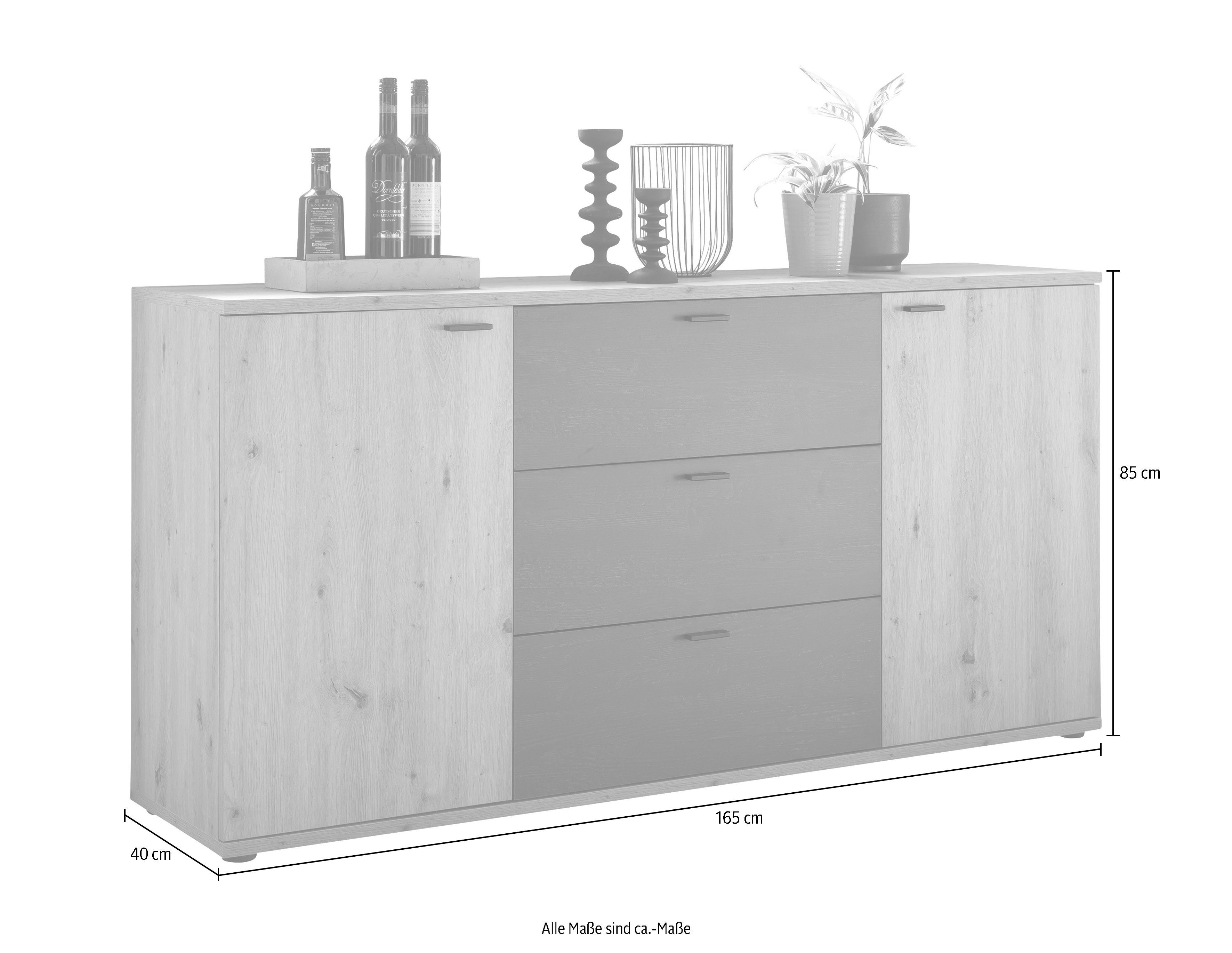 HELA Dressoir Atlanta Breedte 165 cm