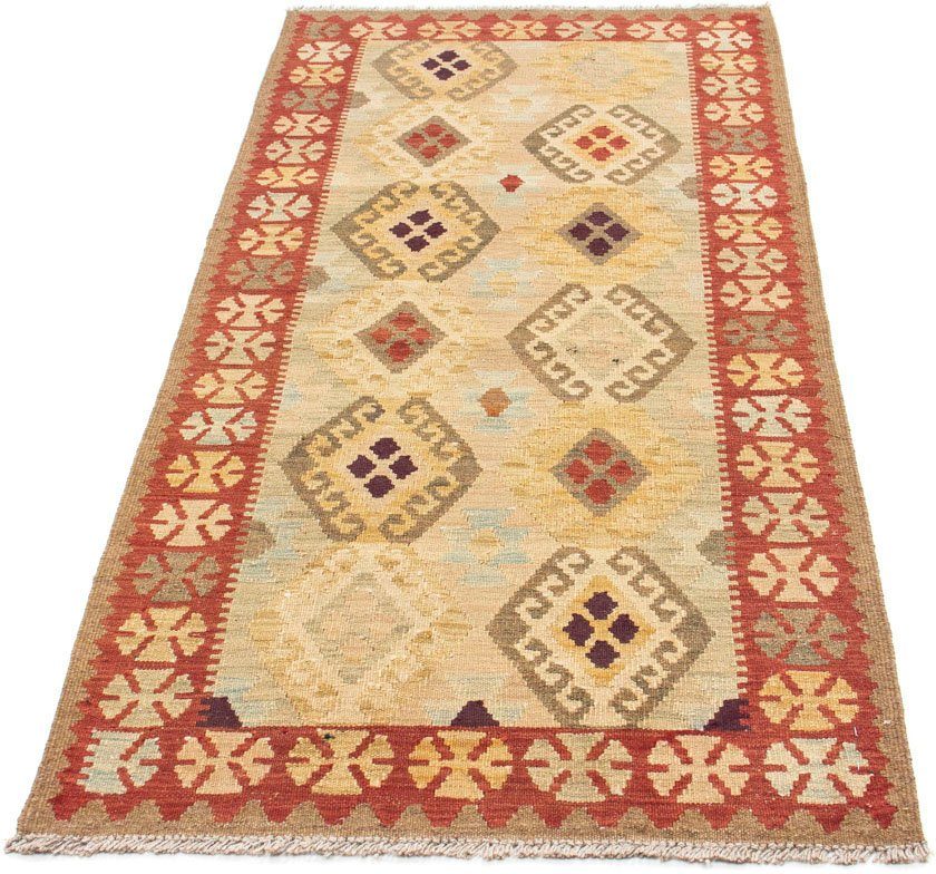 morgenland Loper Kelim medaillon beige 199 x 79 cm Oriëntaalse look