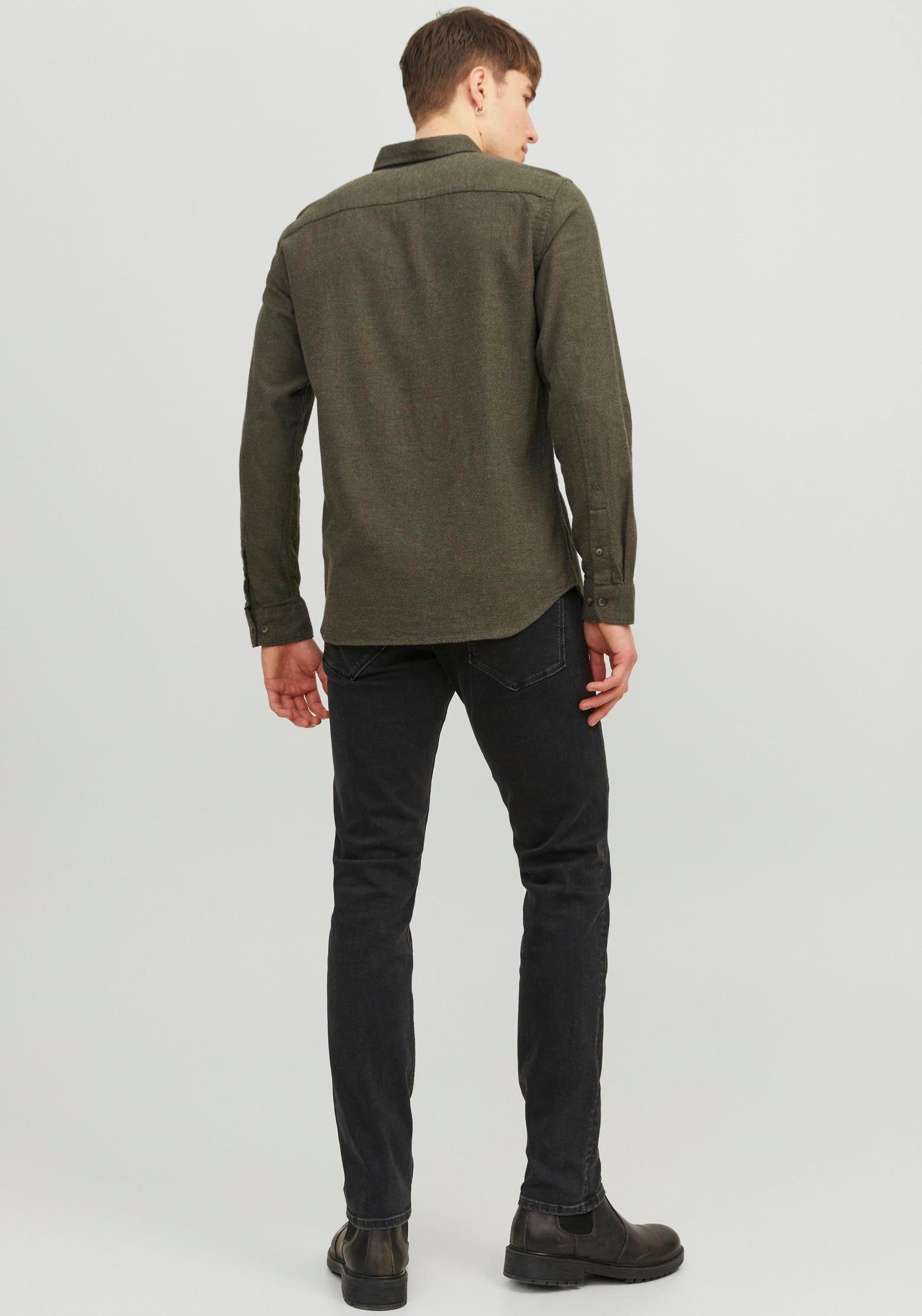 Jack & Jones Overhemd met lange mouwen JJECLASSIC MELANGE SHIRT LS SN