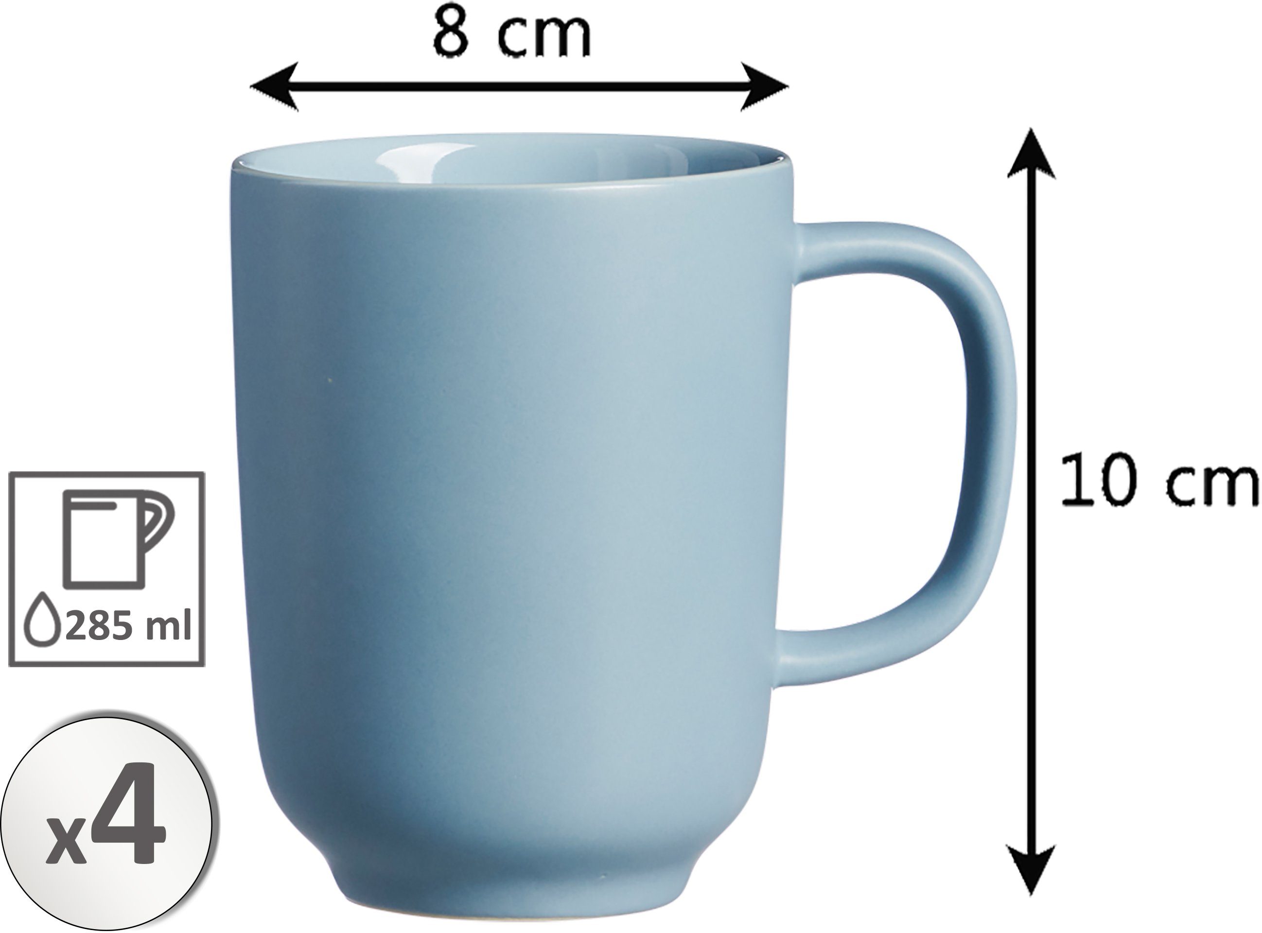Ritzenhoff & Breker Beker Jasper (set, 4-delig)