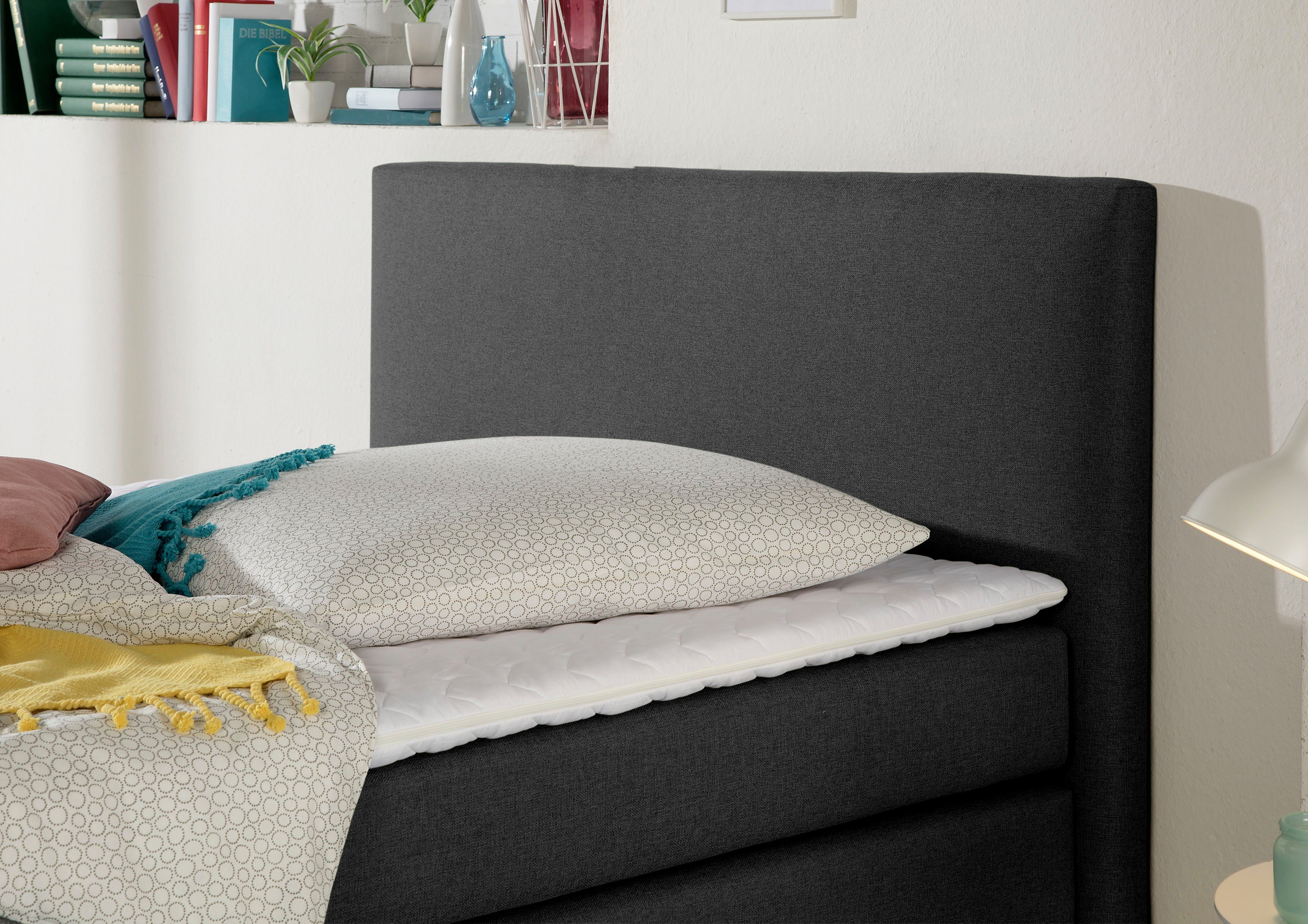 INOSIGN Boxspring Eliana incl. topmatras, in 4 breedten, 3 matrassoorten en 2 hardheden