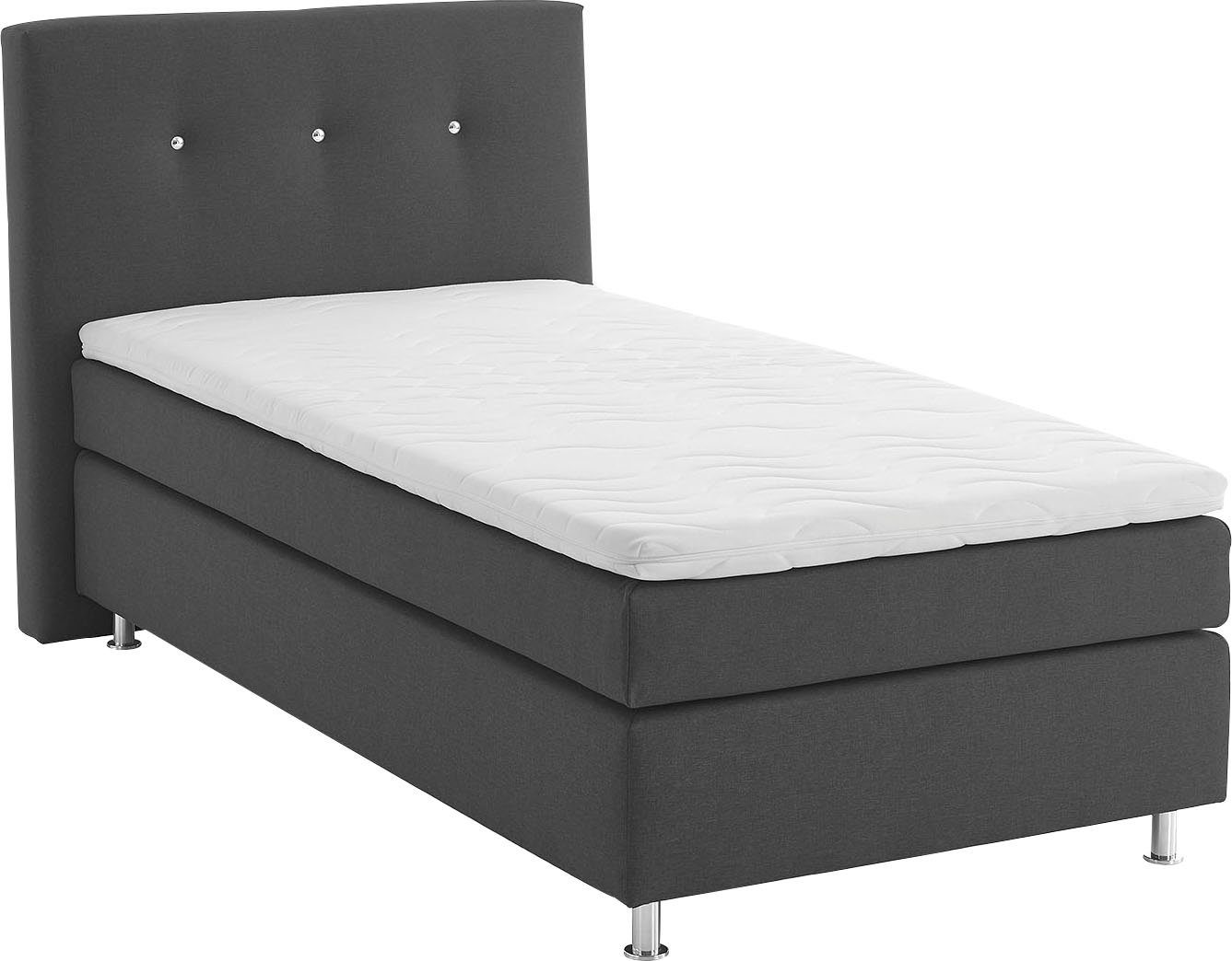 Westfalia Polsterbetten Boxspring met topmatras boxsprings grijs
