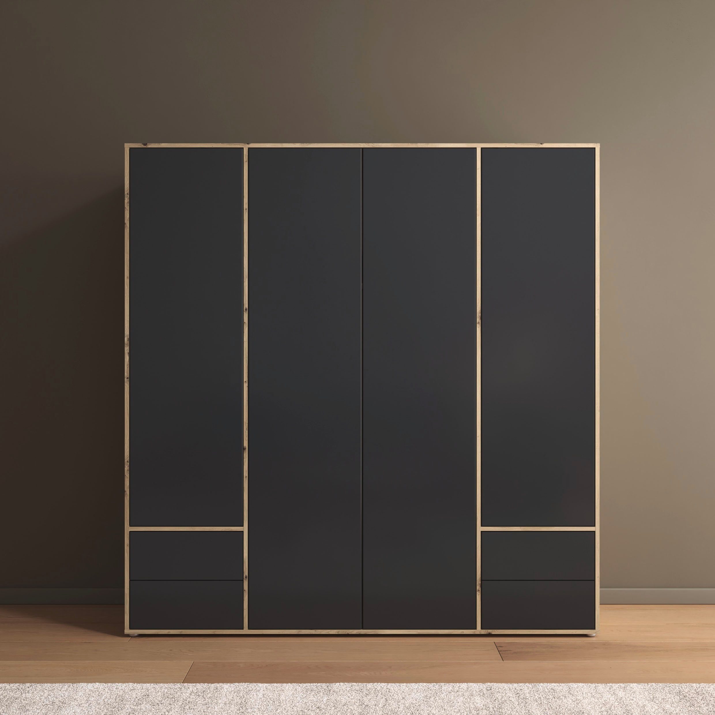 rauch Draaideurkast Kledingkast Kast Garderobe Wasmand NABILA veel Opbergruimte met 2 lades en push-to-open functie topseller made in germany