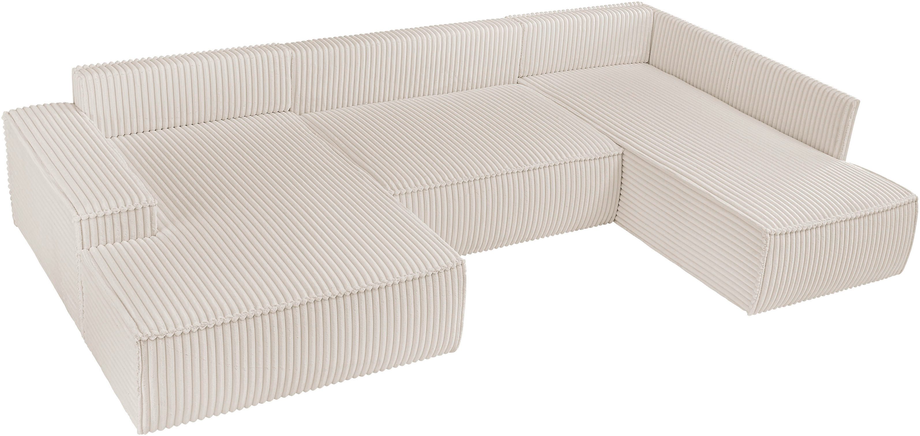 andas Zithoek FINNLEY U-model XXL 329 cm, bedbank, slaapfunctie m. bedkist