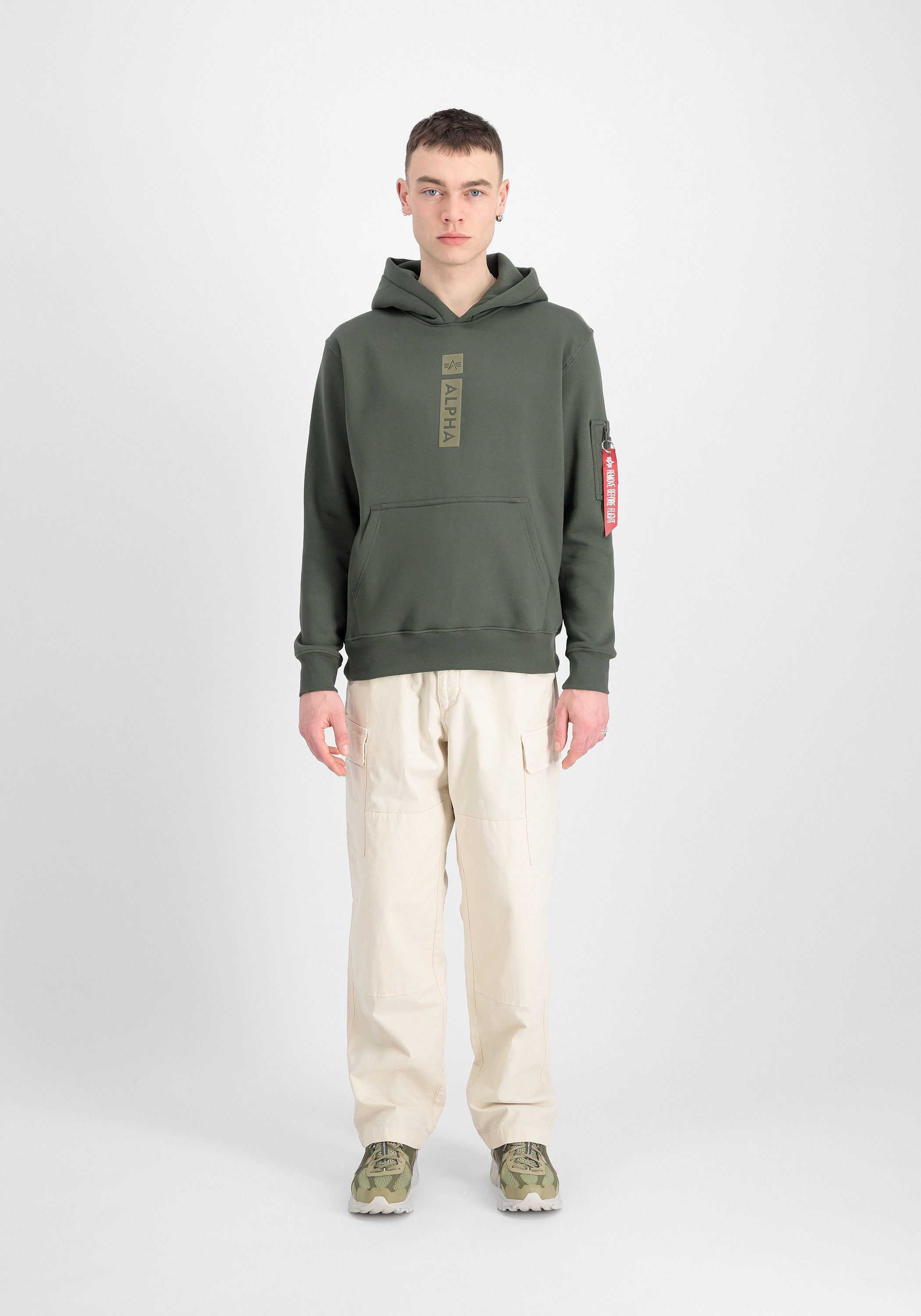 Alpha Industries Hoodie Men Hoodies Alpha Puff Print Hoodie