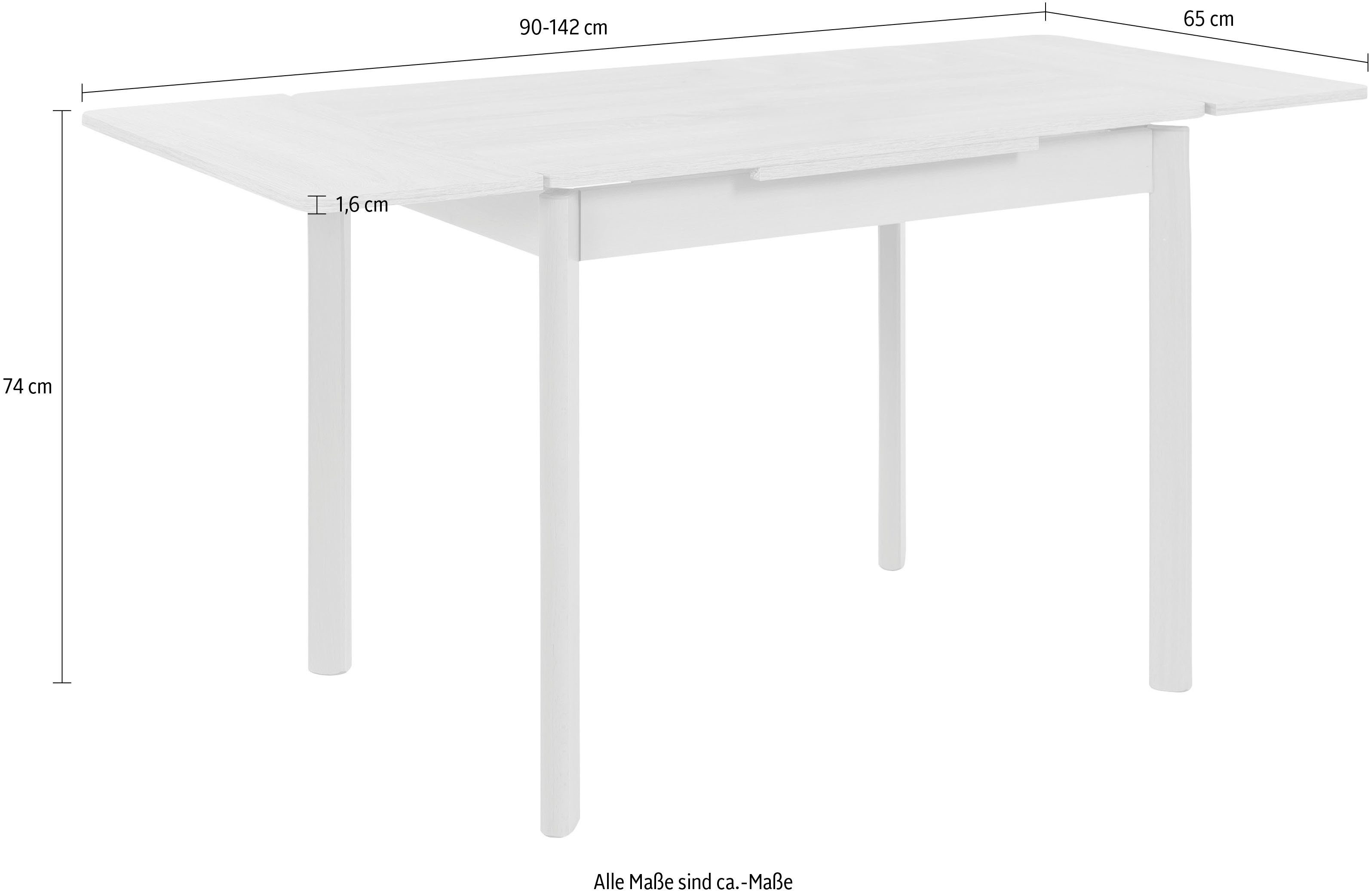 HELA Eettafel Bremen II T P uittrekbaar 90-142 cm