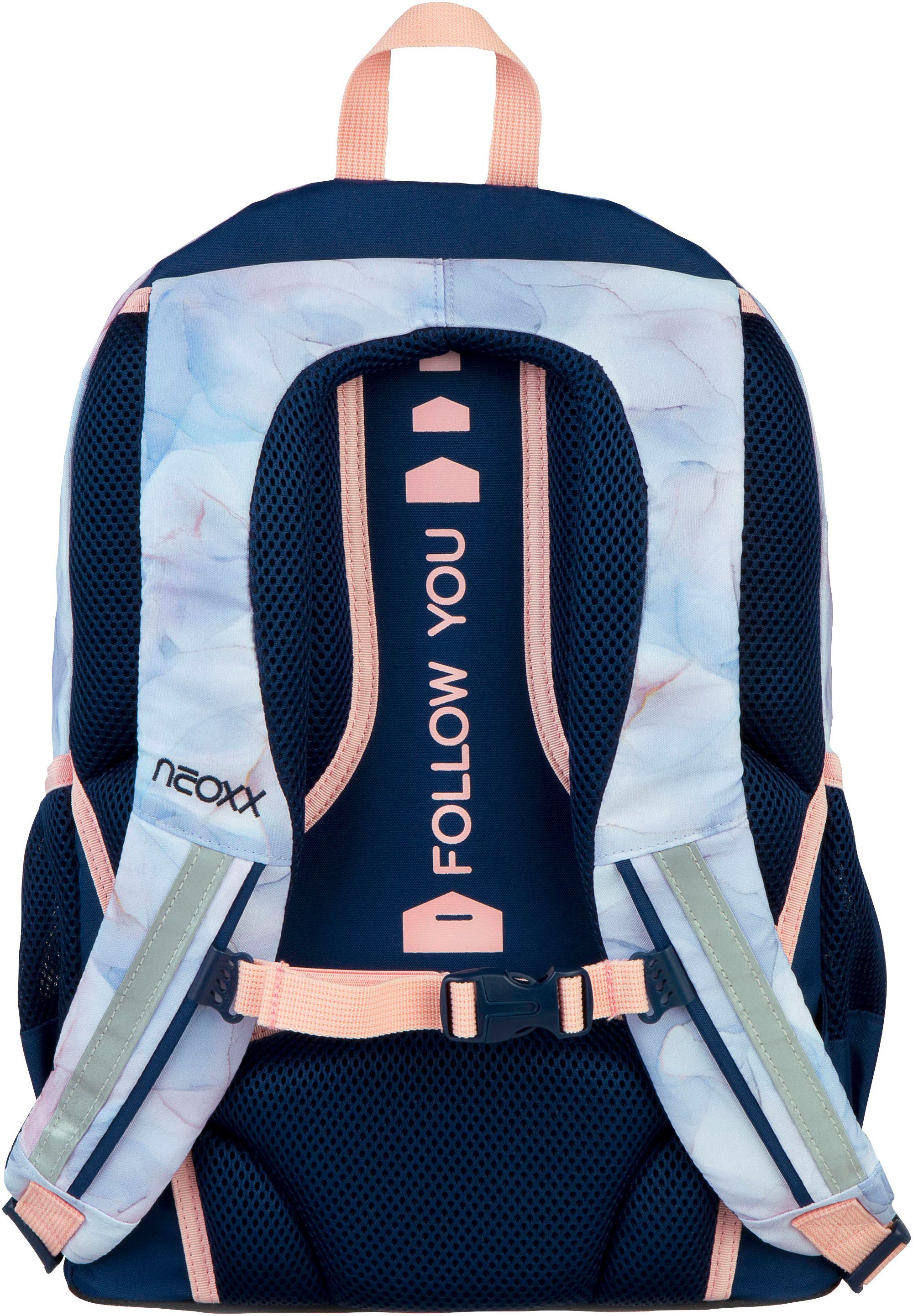 neoxx Schoolrugzak Flow, Dreaming of Pastel gedeeltelijk van gerecycled materiaal